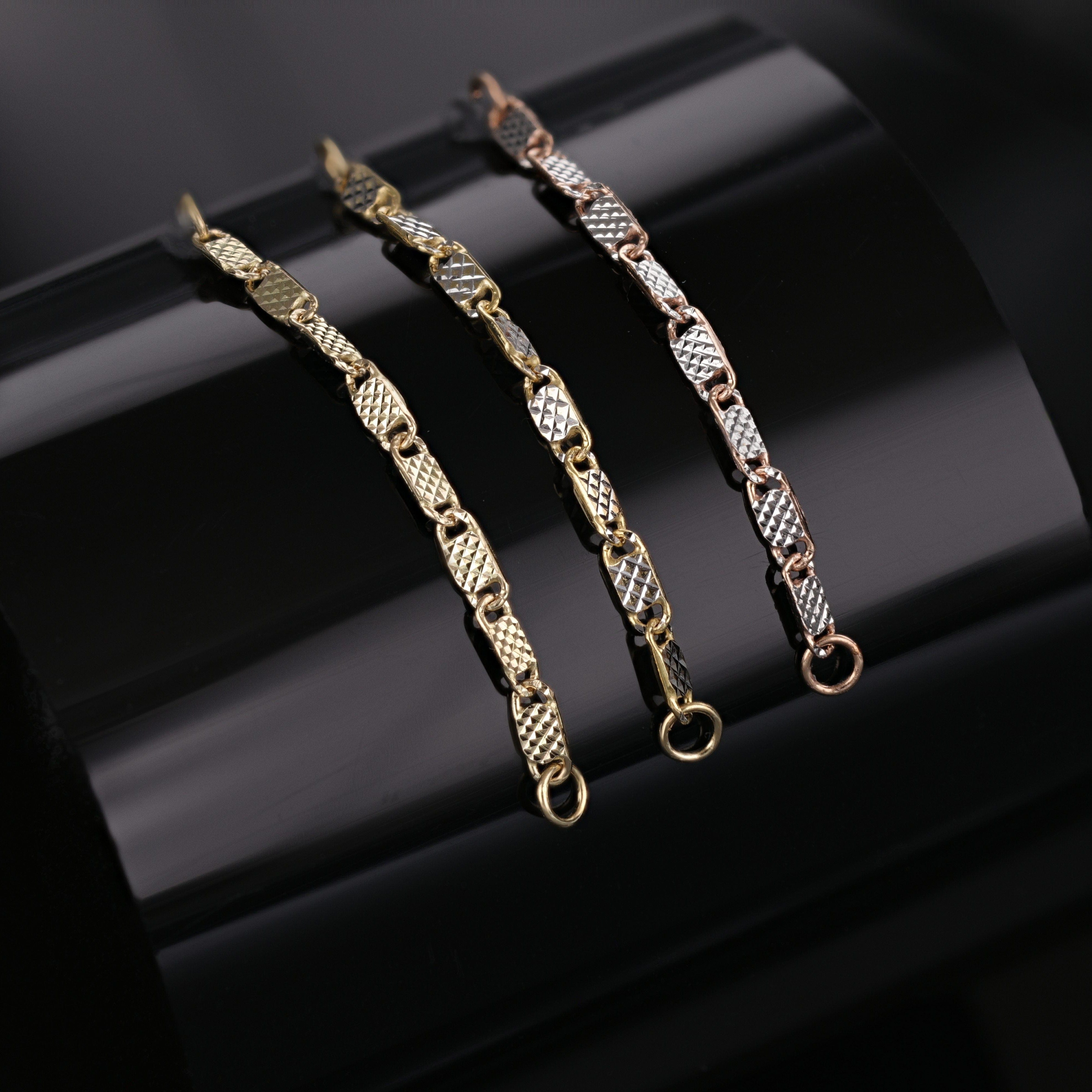 BEATTI Chain Attachments 14K Gold Fancy Link Chain Attachment 14K Gold Fancy Link Chain Attachment