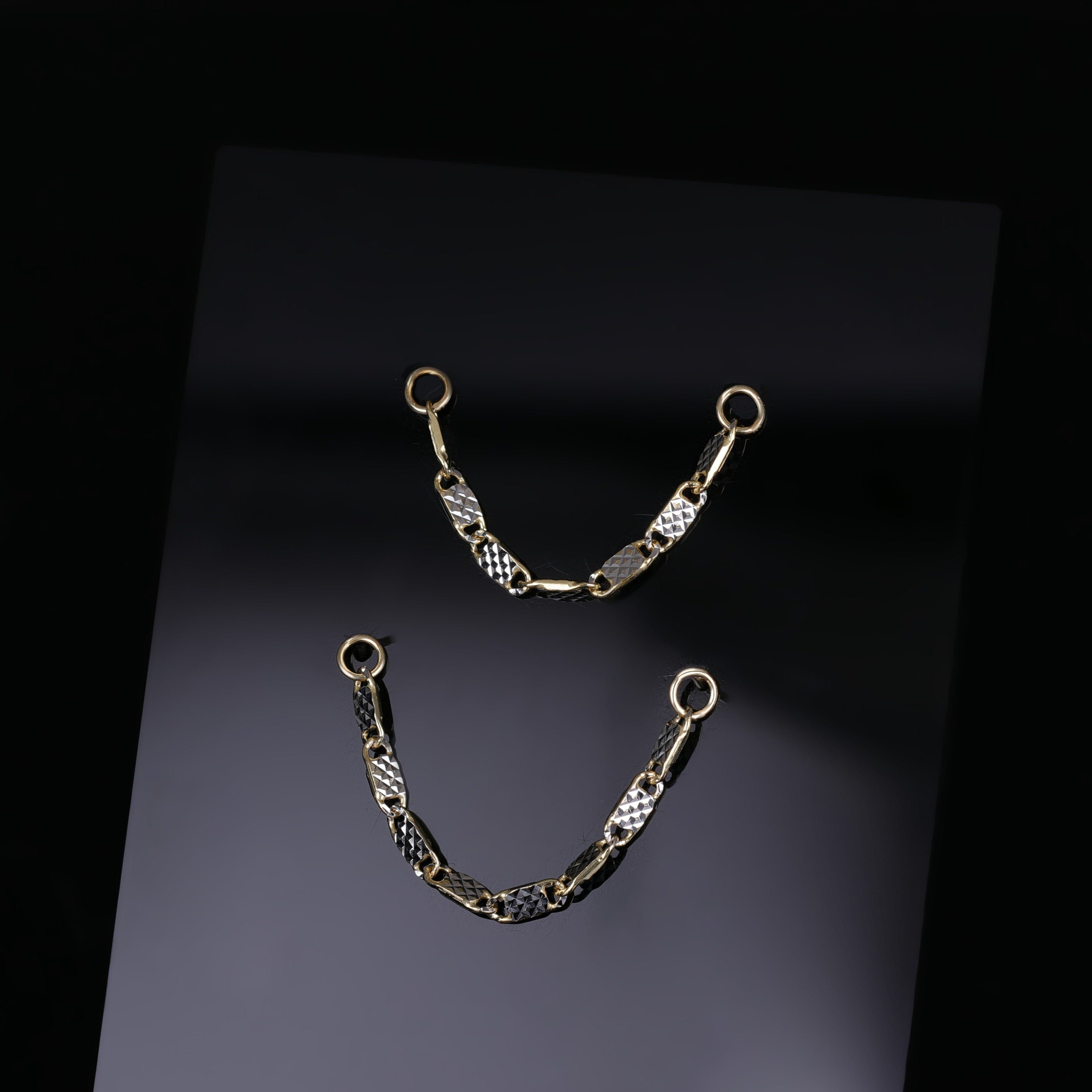 BEATTI Chain Attachments 14K Gold Fancy Link Chain Attachment 14K Gold Fancy Link Chain Attachment
