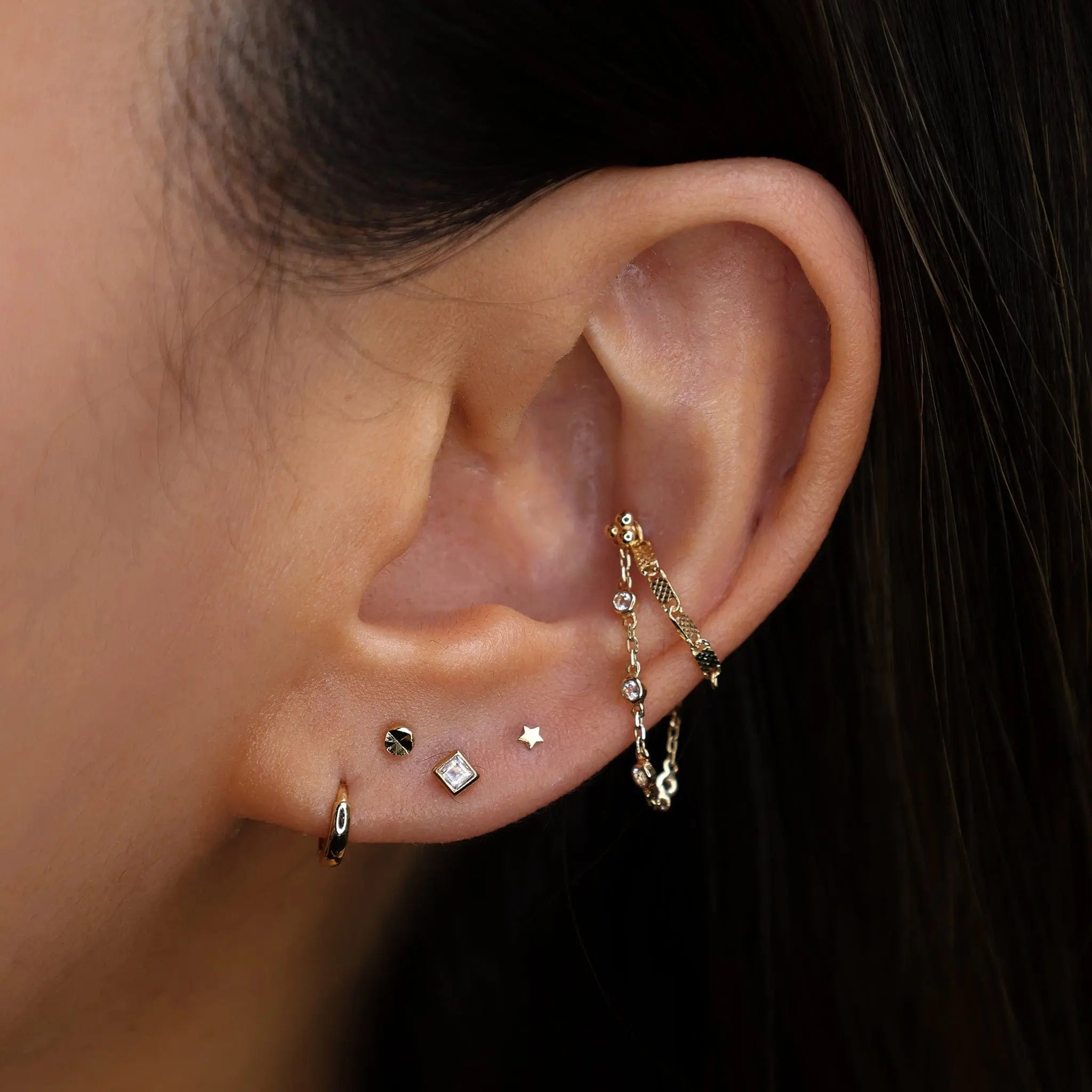 BEATTI Chain Attachments 14K Gold Fancy Link Chain Attachment 14K Gold Fancy Link Chain Attachment