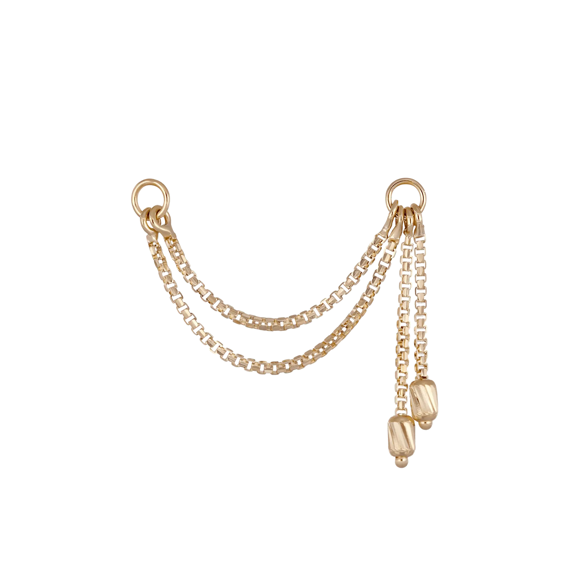 BEATTI Chain Attachments Gold / 20mm Brillcut Golden Barrel Cascade Chain MJC014 20MM YG Brillcut Golden Barrel Cascade Chain by BEATTI