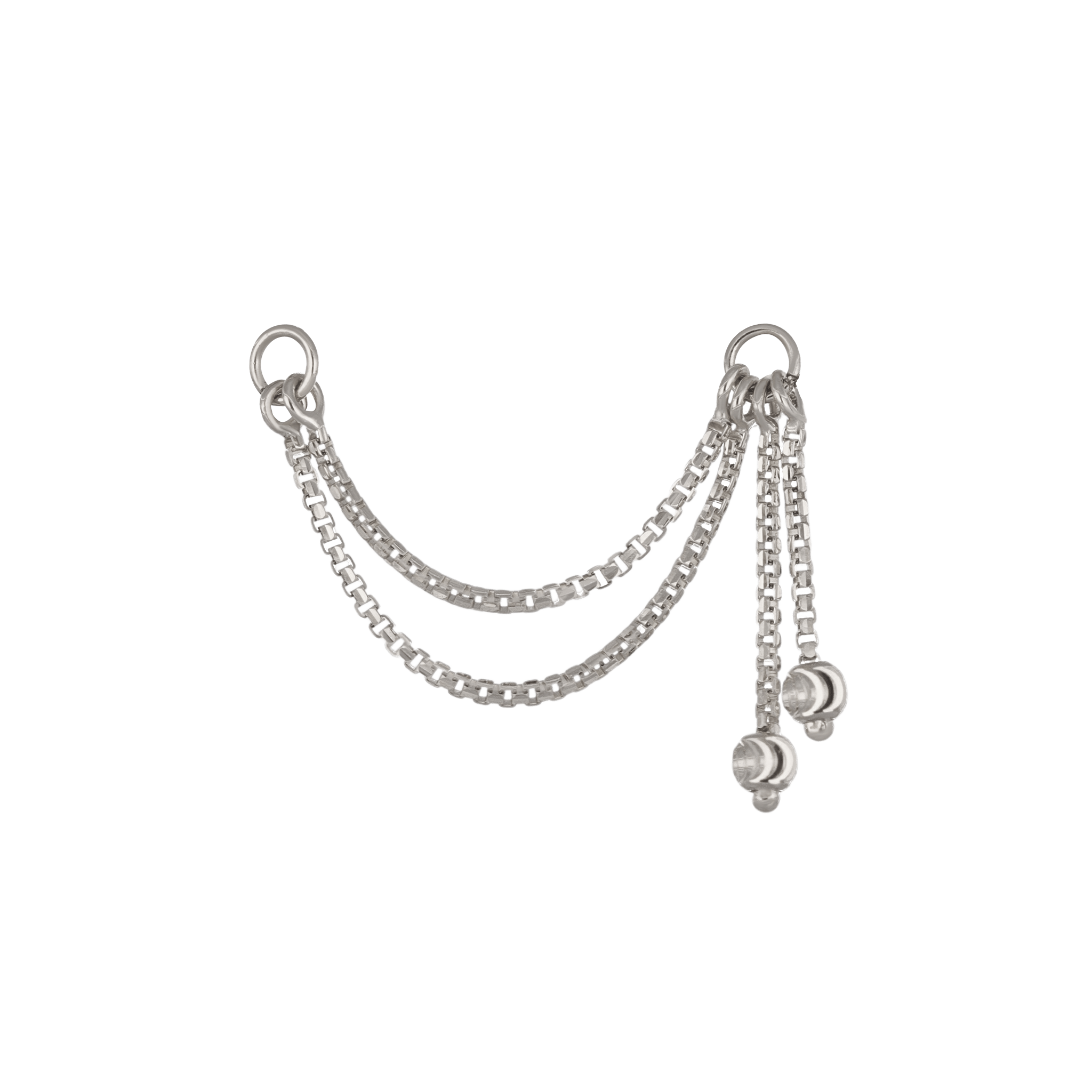 BEATTI Chain Attachments White Gold / 22mm Brillcut Moonlit Charm Chain Attachment MJC016 Brillcut Moonlit Charm Chain Attachment by BEATTI