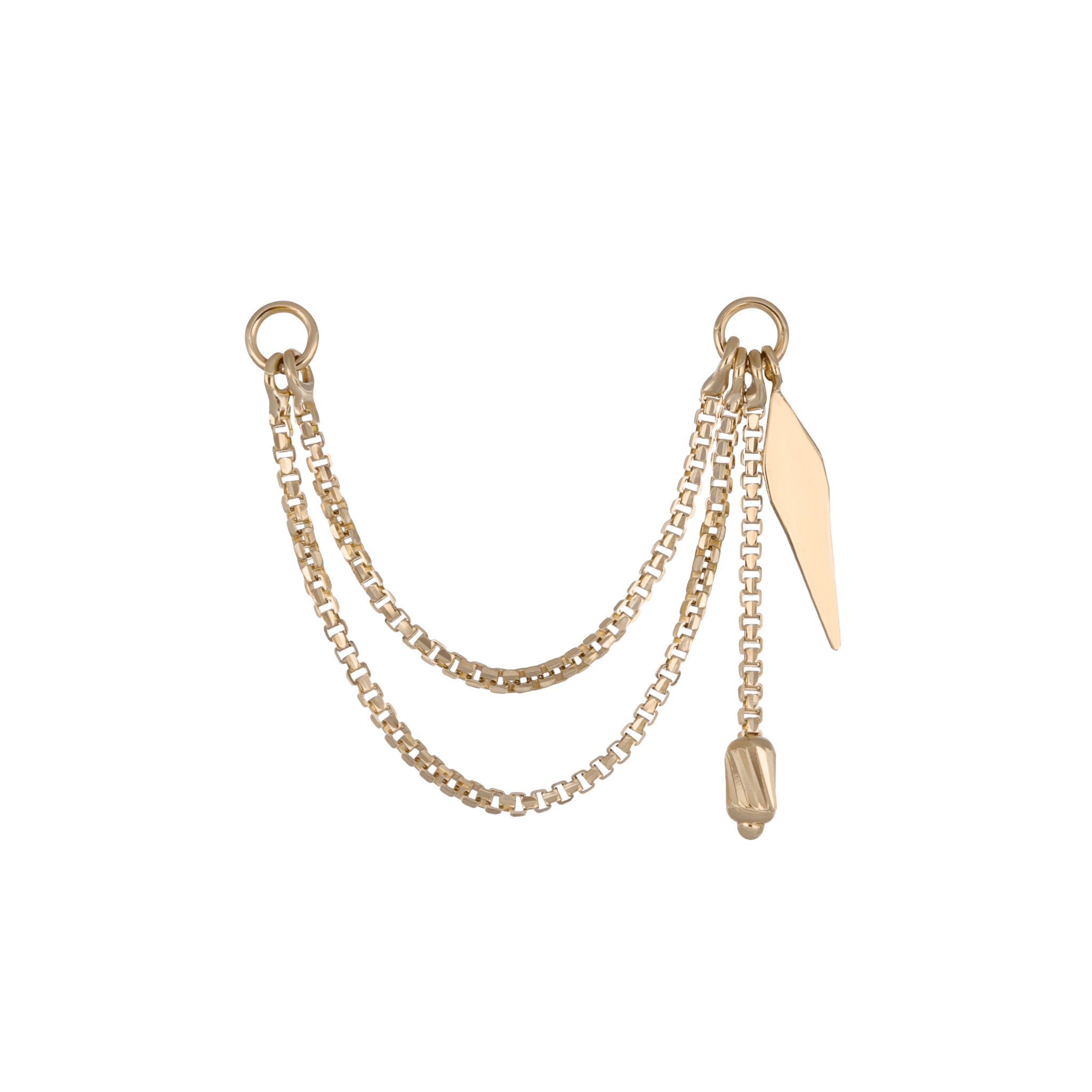BEATTI Chain Attachments Brillcut Spike Charm Double Chain Attachment Brillcut Spike Charm Double Chain Attachment by BEATTI