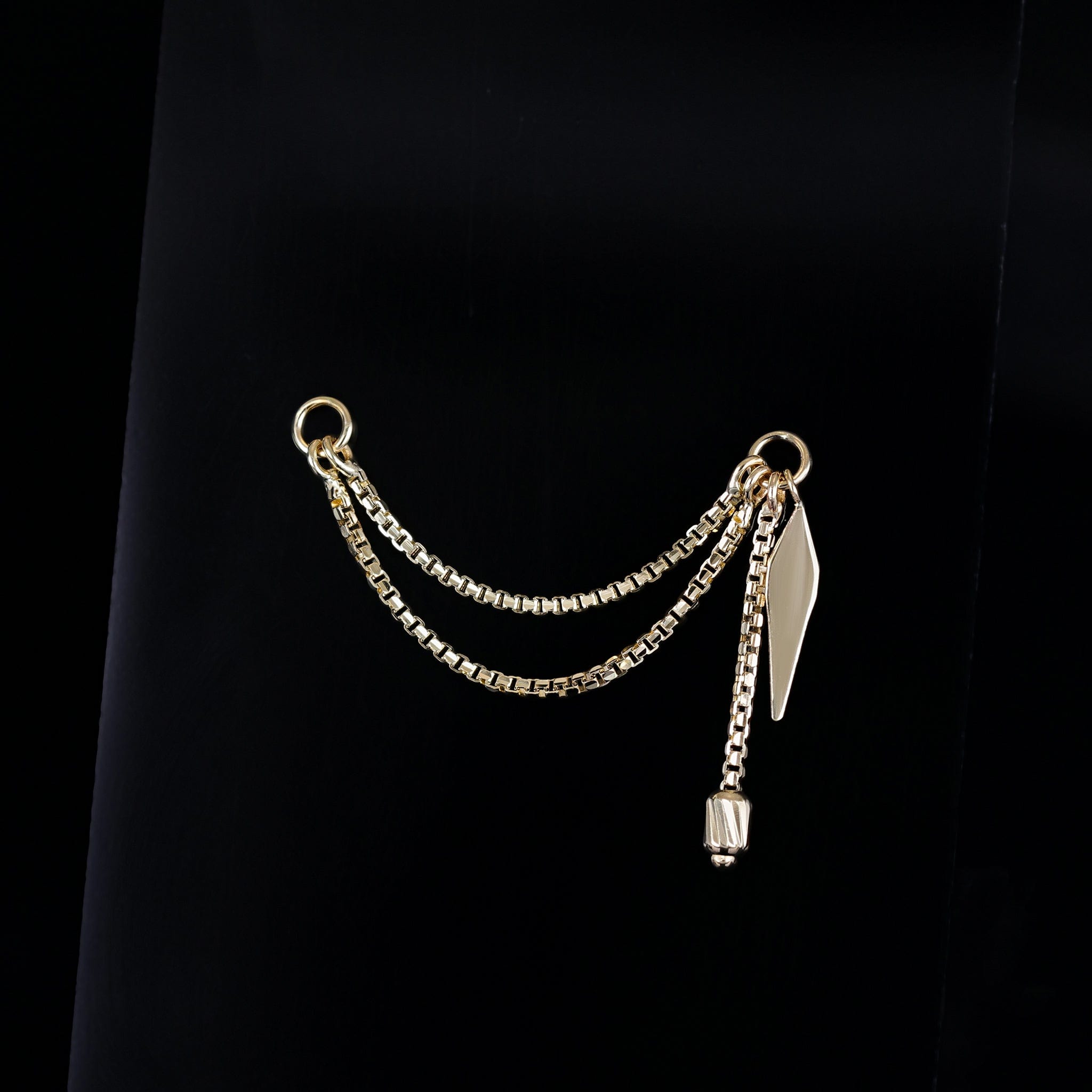 BEATTI Chain Attachments Brillcut Spike Charm Double Chain Attachment Brillcut Spike Charm Double Chain Attachment by BEATTI