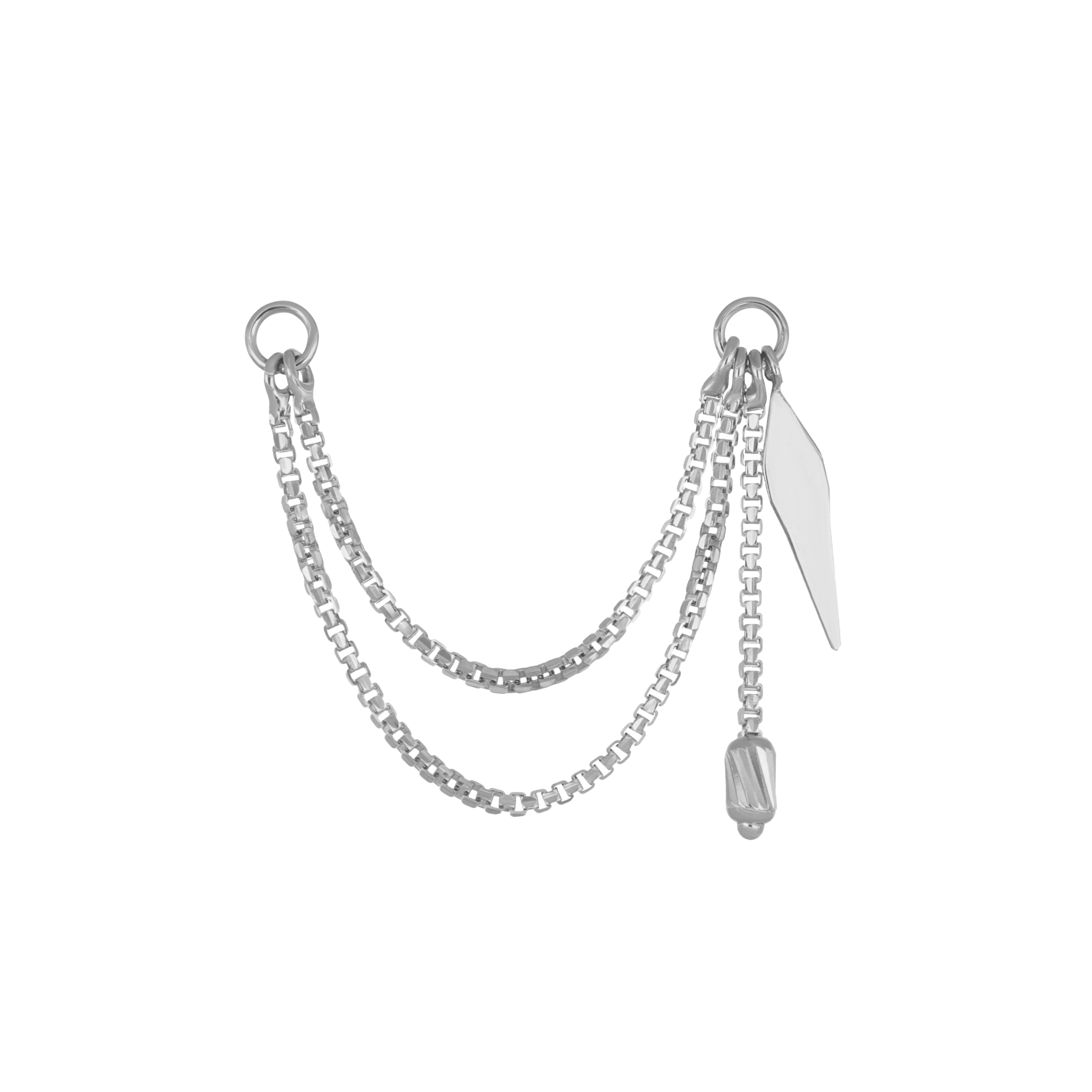 BEATTI Chain Attachments Brillcut Spike Charm Double Chain Attachment Brillcut Spike Charm Double Chain Attachment by BEATTI