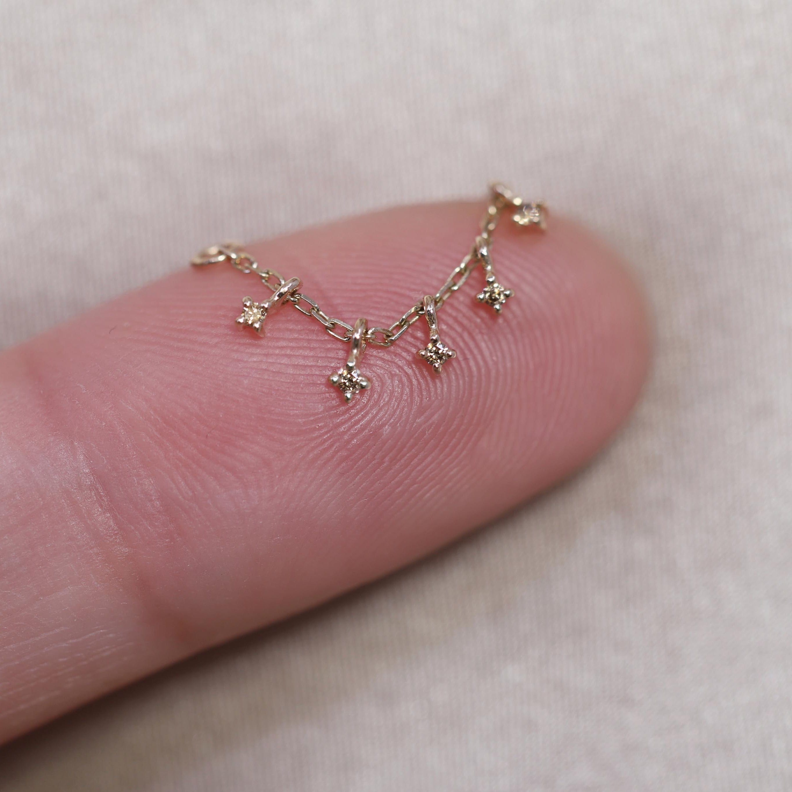 Ember Tiny Diamond Charm Chain