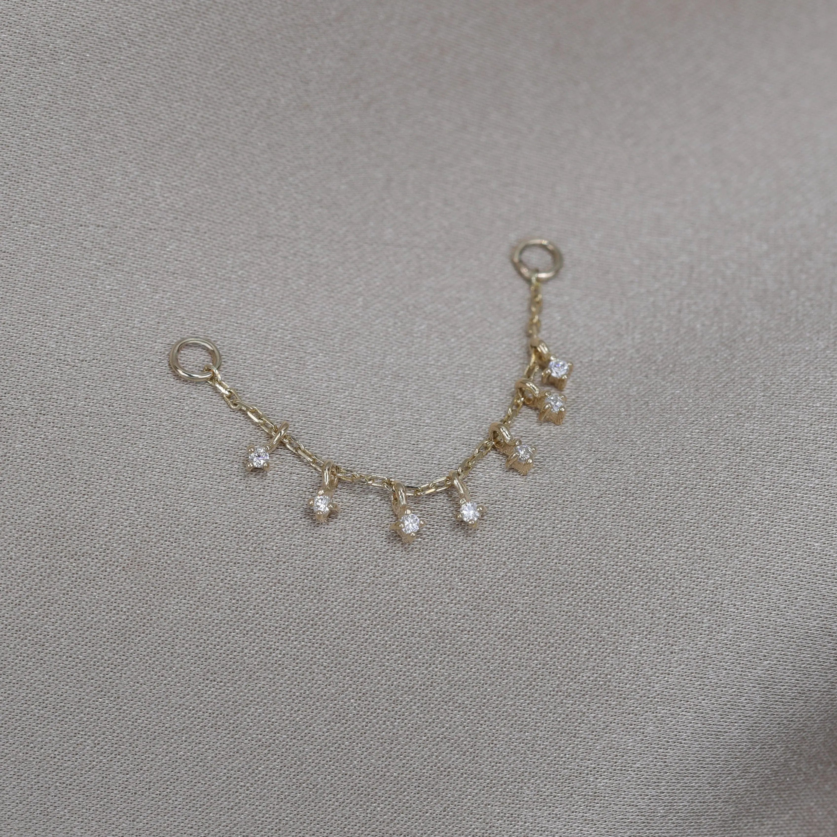 BEATTI Chain Attachments Ember Tiny Diamond Charm Chain 32mm Ember Tiny Diamond Charm Chain 32mm