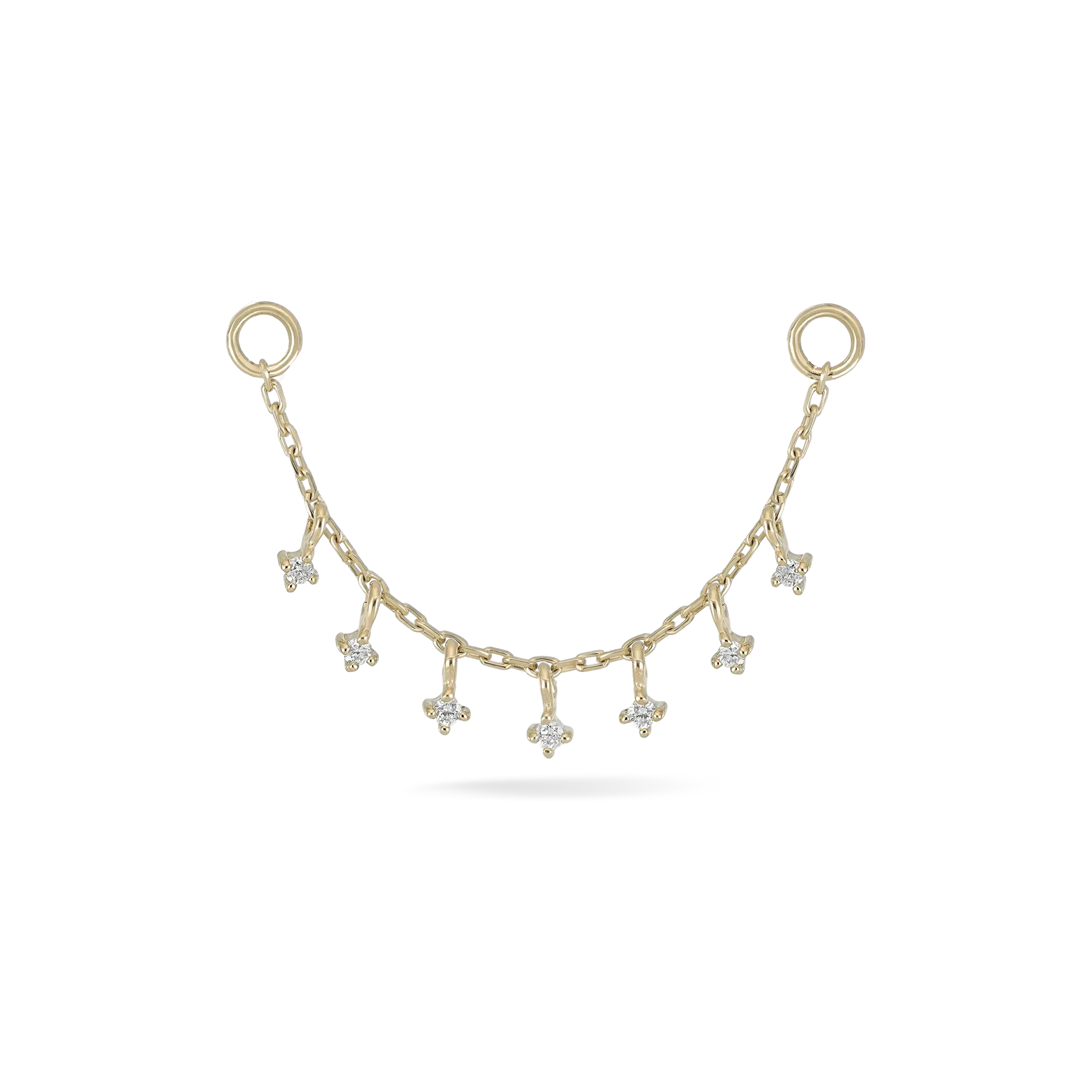 BEATTI Chain Attachments Gold Ember Tiny Diamond Charm Chain 32mm BTFG051_WD YG Ember Tiny Diamond Charm Chain 32mm