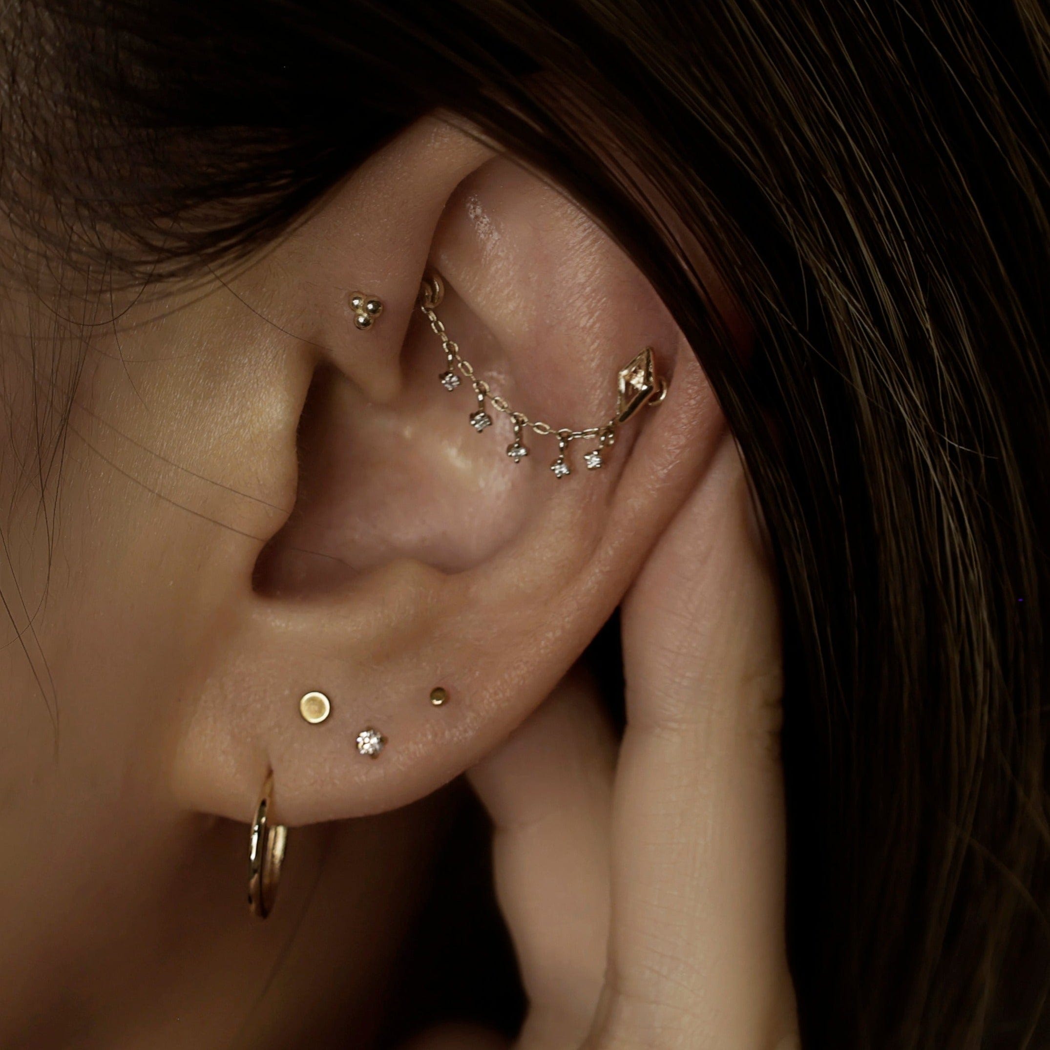 BEATTI Chain Attachments Ember Tiny Diamond Charm Chain Ember Tiny Diamond Charm Chain