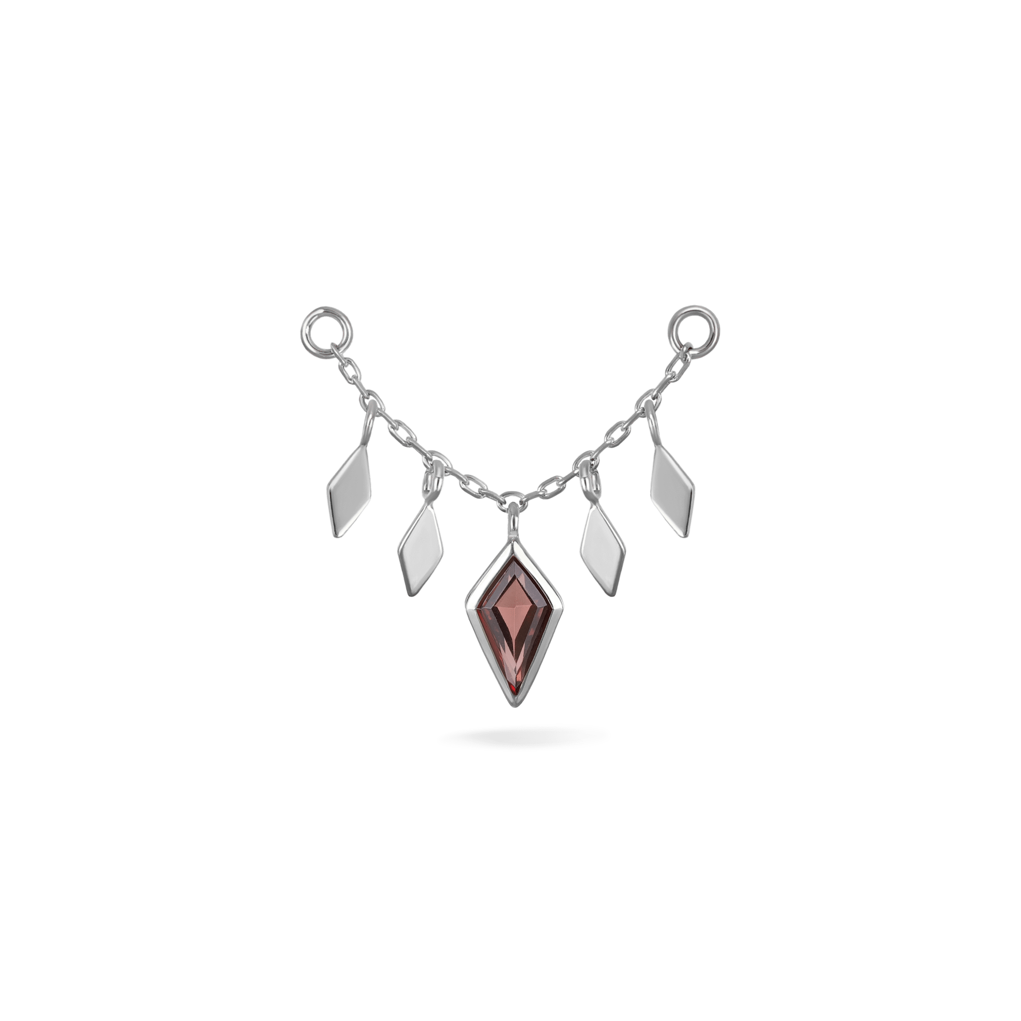Patra Chain Attachment with Garnet 22mm