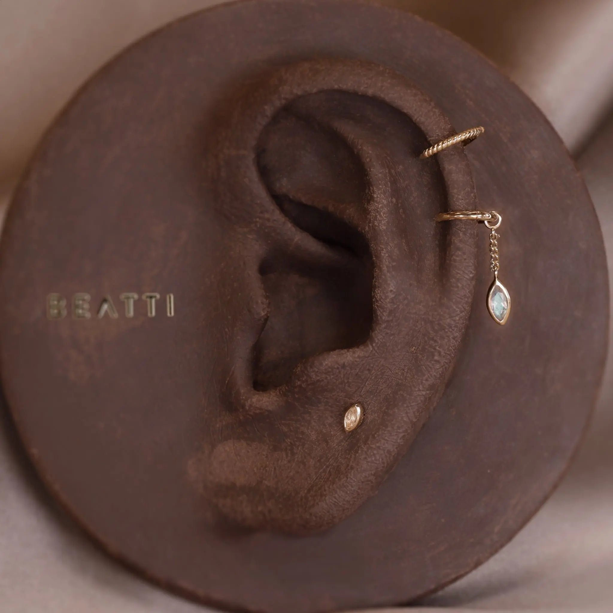 BEATTI Charms Aris • Marquise Gemstone Chain Charm Aris • Marquise Gemstone Chain Charm