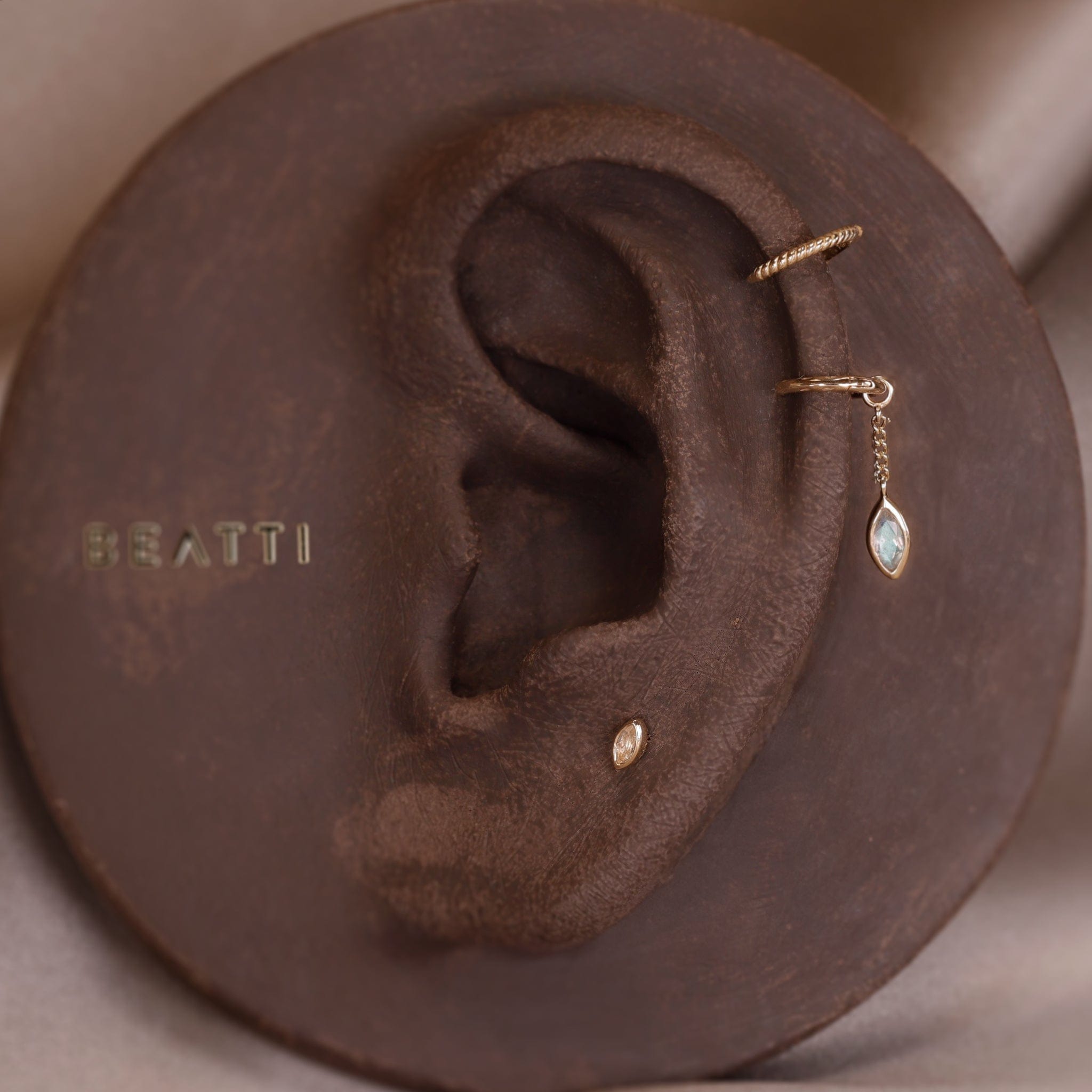 BEATTI Charms Aris • Marquise Gemstone Chain Charm Aris • Marquise Gemstone Chain Charm