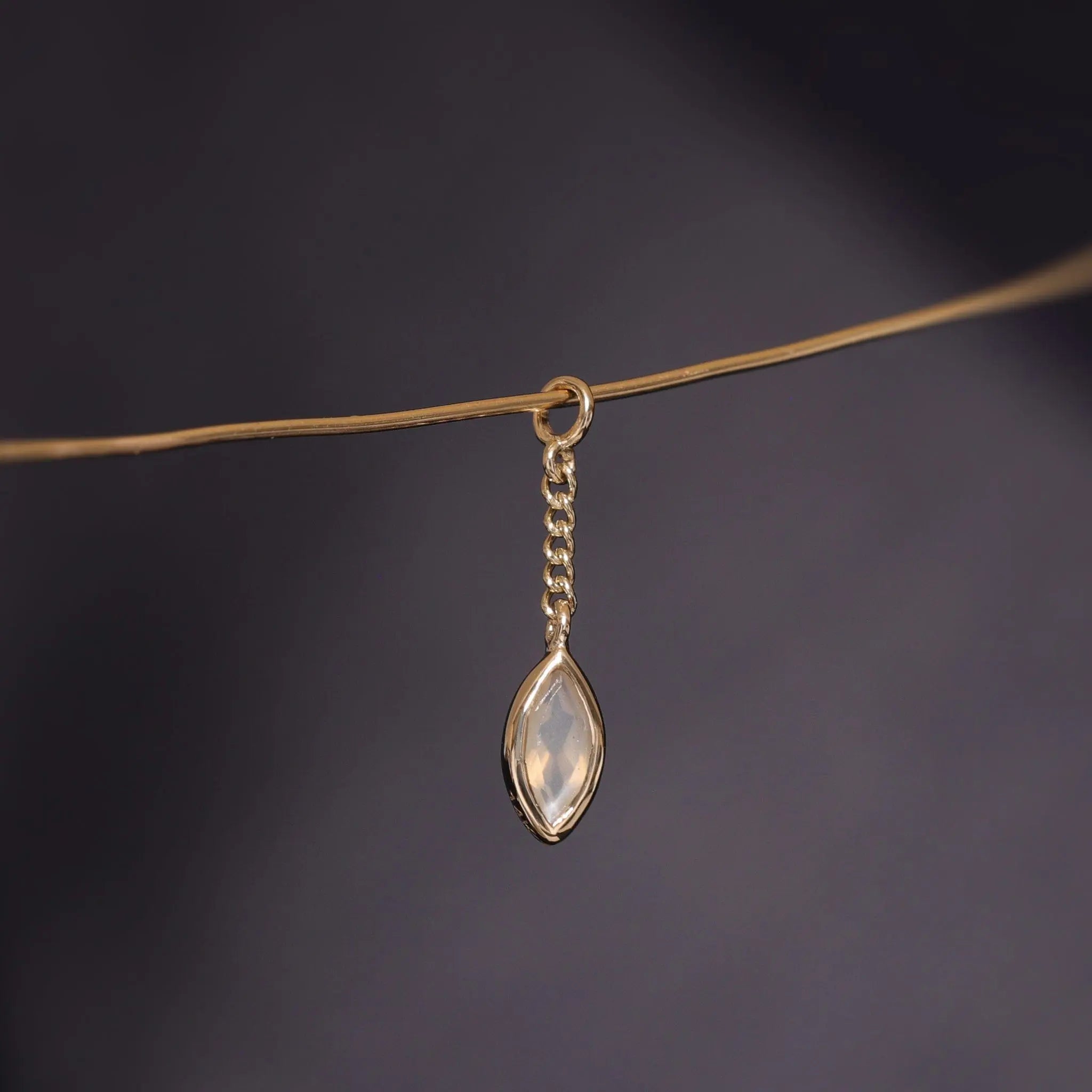 BEATTI Charms Aris • Marquise Gemstone Chain Charm Aris • Marquise Gemstone Chain Charm