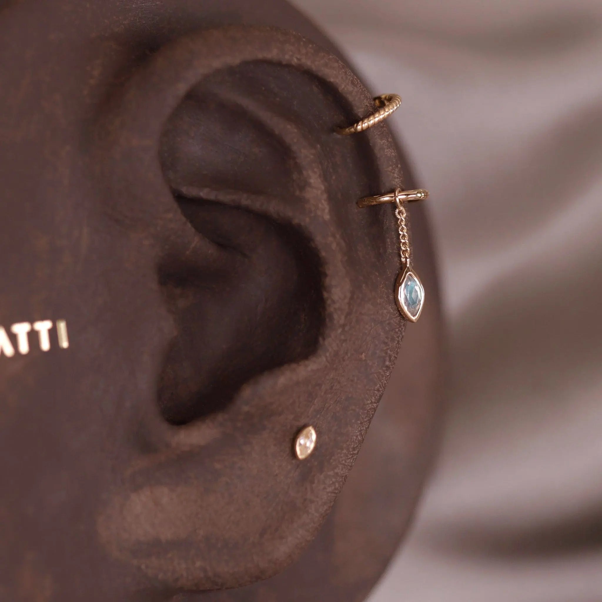 BEATTI Charms Aris • Marquise Gemstone Chain Charm Aris • Marquise Gemstone Chain Charm