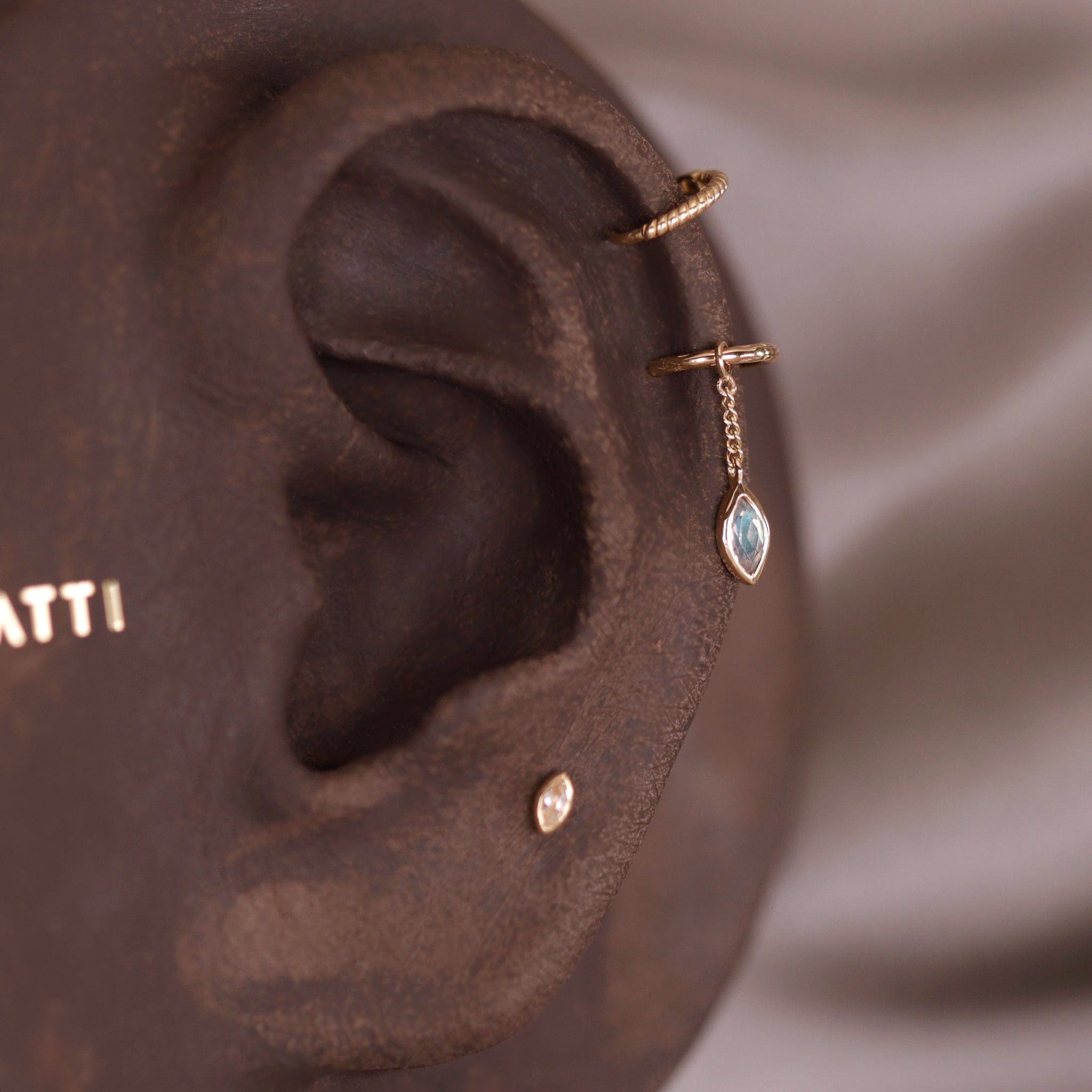 BEATTI Charms Aris • Marquise Gemstone Chain Charm Aris • Marquise Gemstone Chain Charm