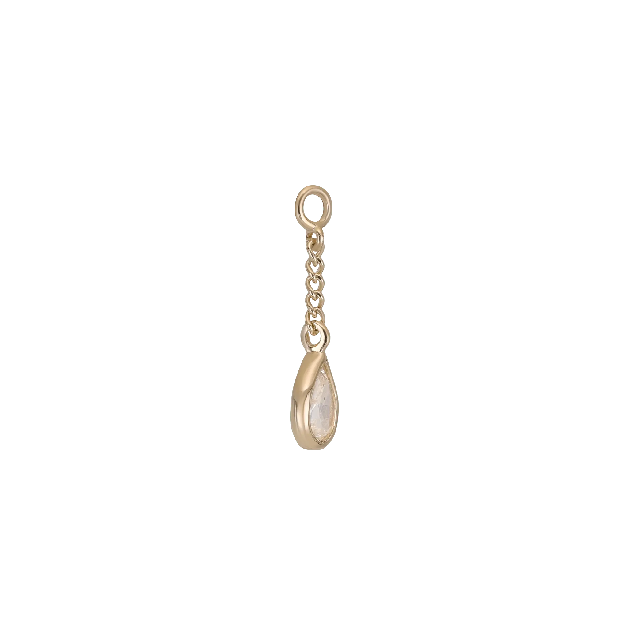 BEATTI Charms Juno • Teardrop Gemstone Chain Charm Juno • Teardrop Gemstone Chain Charm