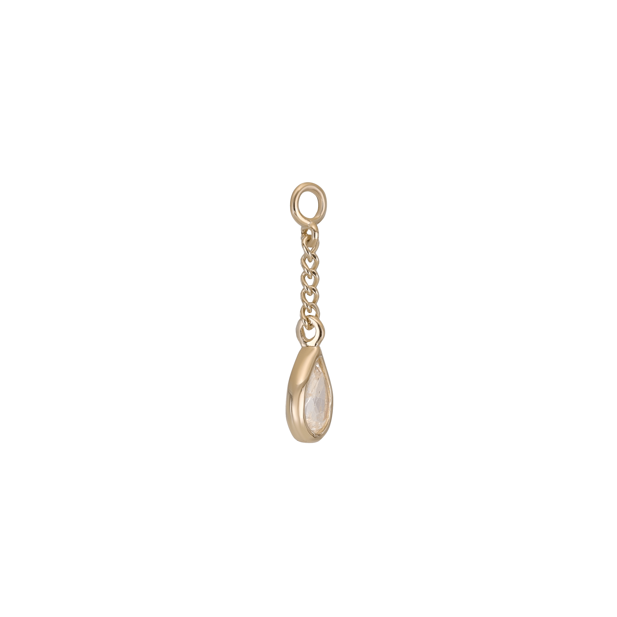 BEATTI Charms Juno • Teardrop Gemstone Chain Charm Juno • Teardrop Gemstone Chain Charm