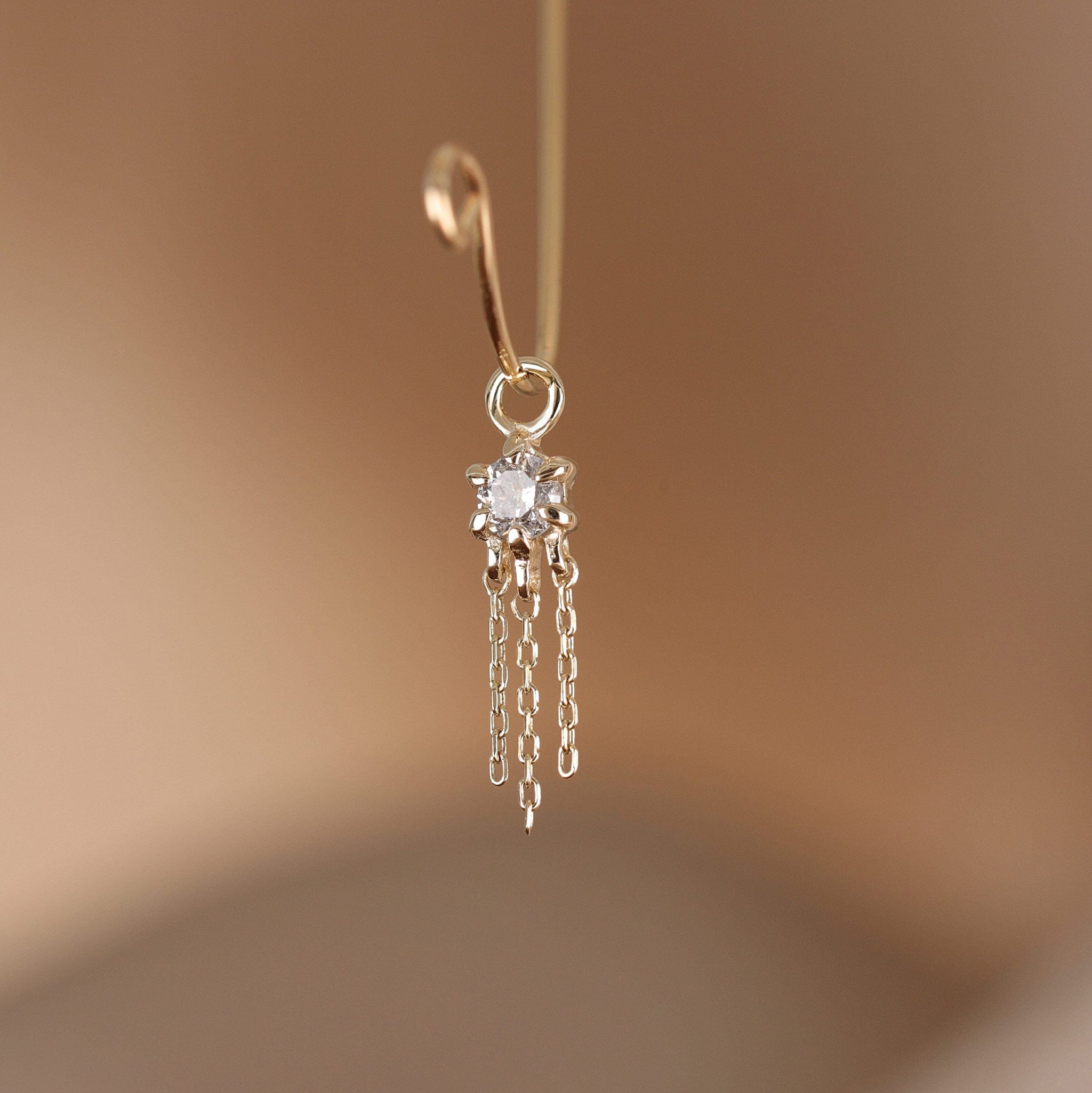 BEATTI Charms Lumina • 14K Gold Genuine Diamond Hoop Charm Lumina • 14K Gold Genuine Diamond Hoop Charm