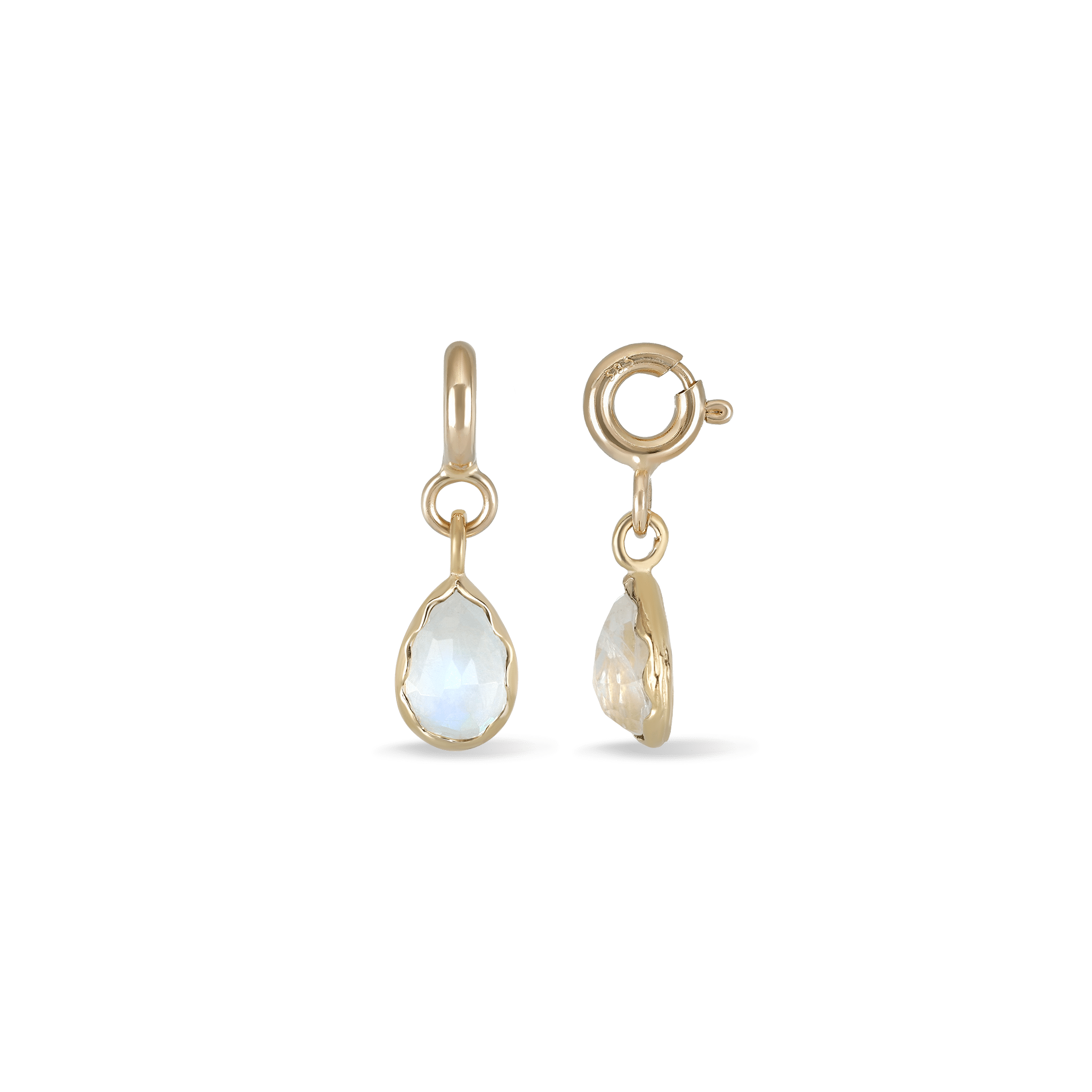 BEATTI Pendants Gold / Rainbow Moonstone Sample Sale • Eclat Pendant SS25 SS25 PD 005 YG TBL Sample Sale • Eclat Pendant SS25