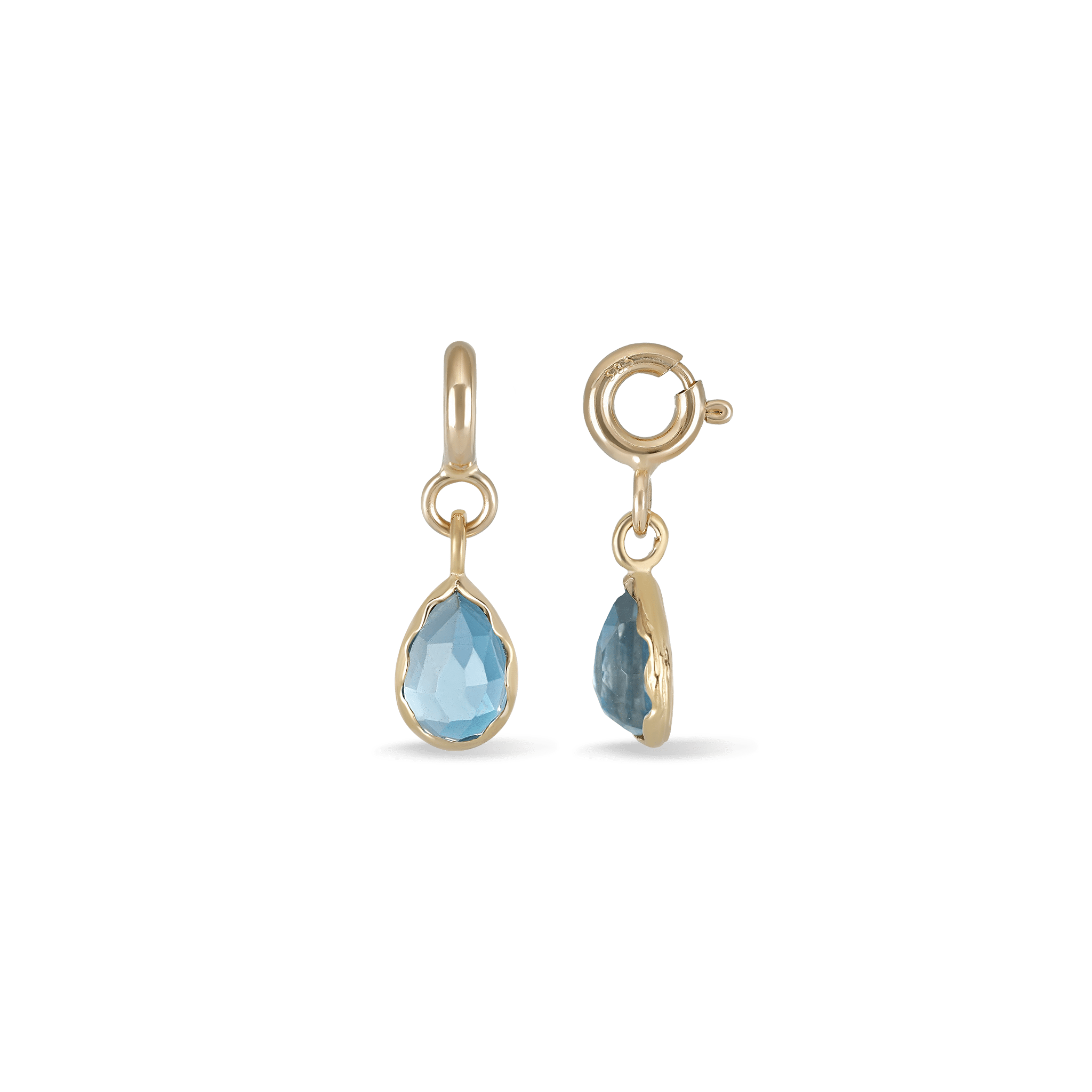 BEATTI Pendants Gold / London Blue Topaz Sample Sale • Eclat Pendant SS25 SS25 PD 005 YG P Sample Sale • Eclat Pendant SS25