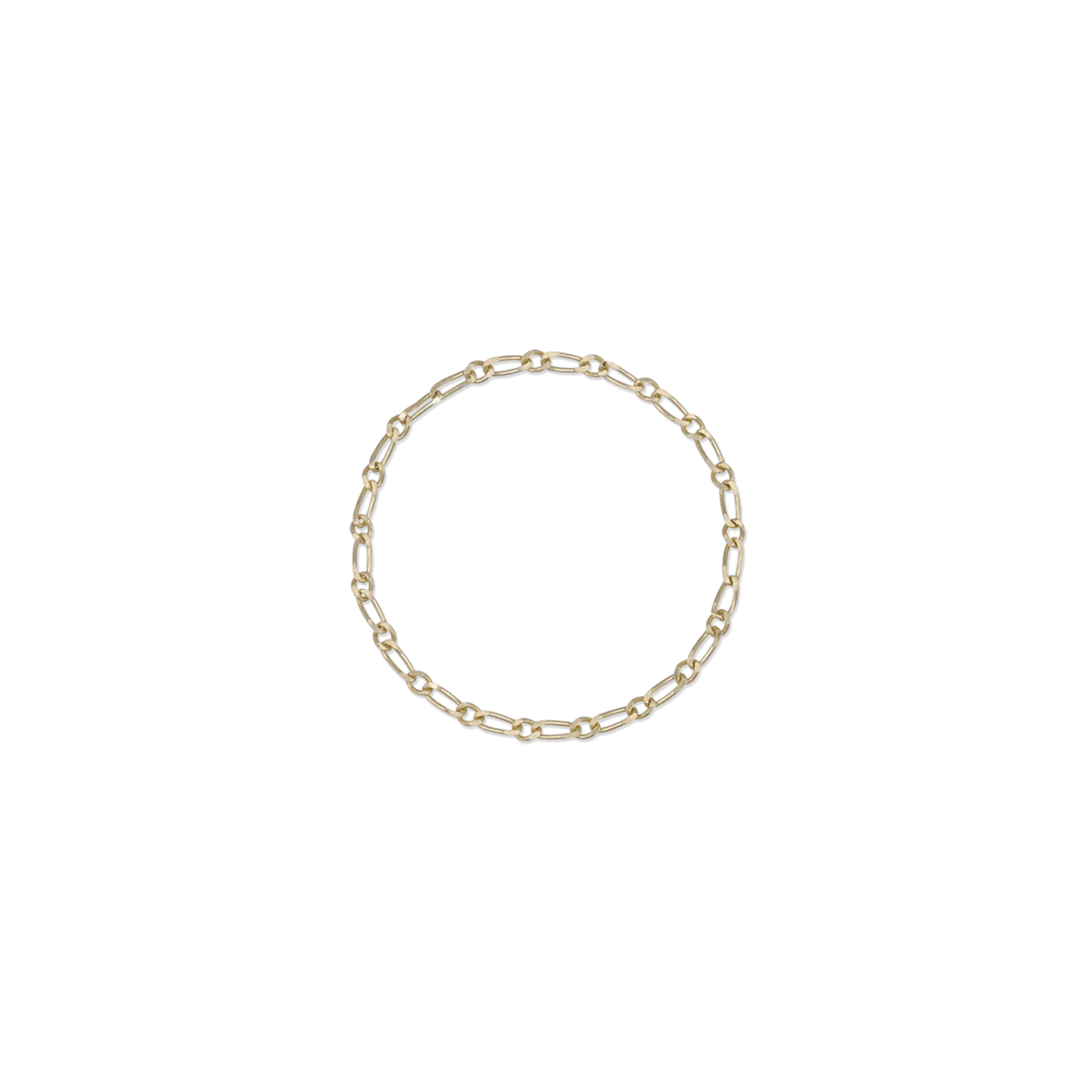BEATTI Ring Figaro • 14K Gold Chain Ring Figaro • 14K Gold Thin Figaro Chain Ring