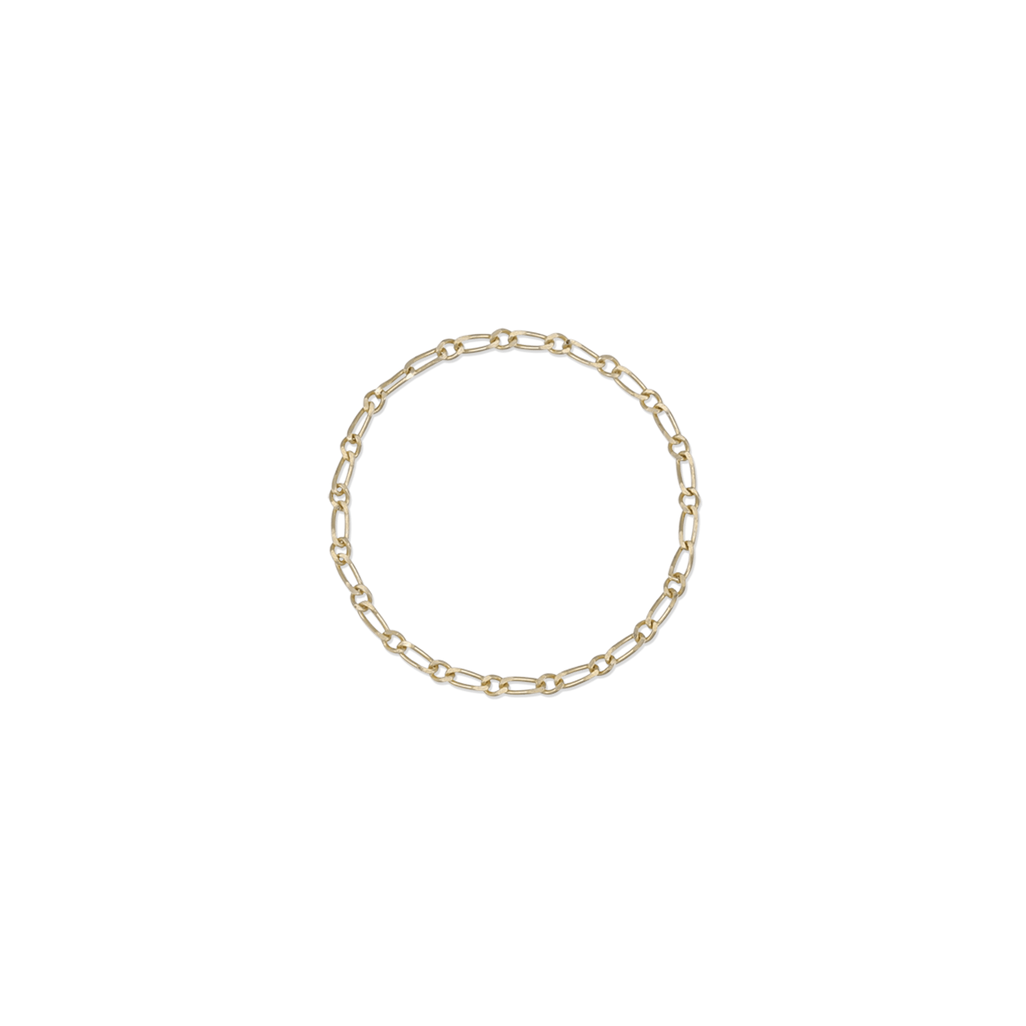 BEATTI Ring Figaro • 14K Gold Chain Ring Figaro • 14K Gold Thin Figaro Chain Ring