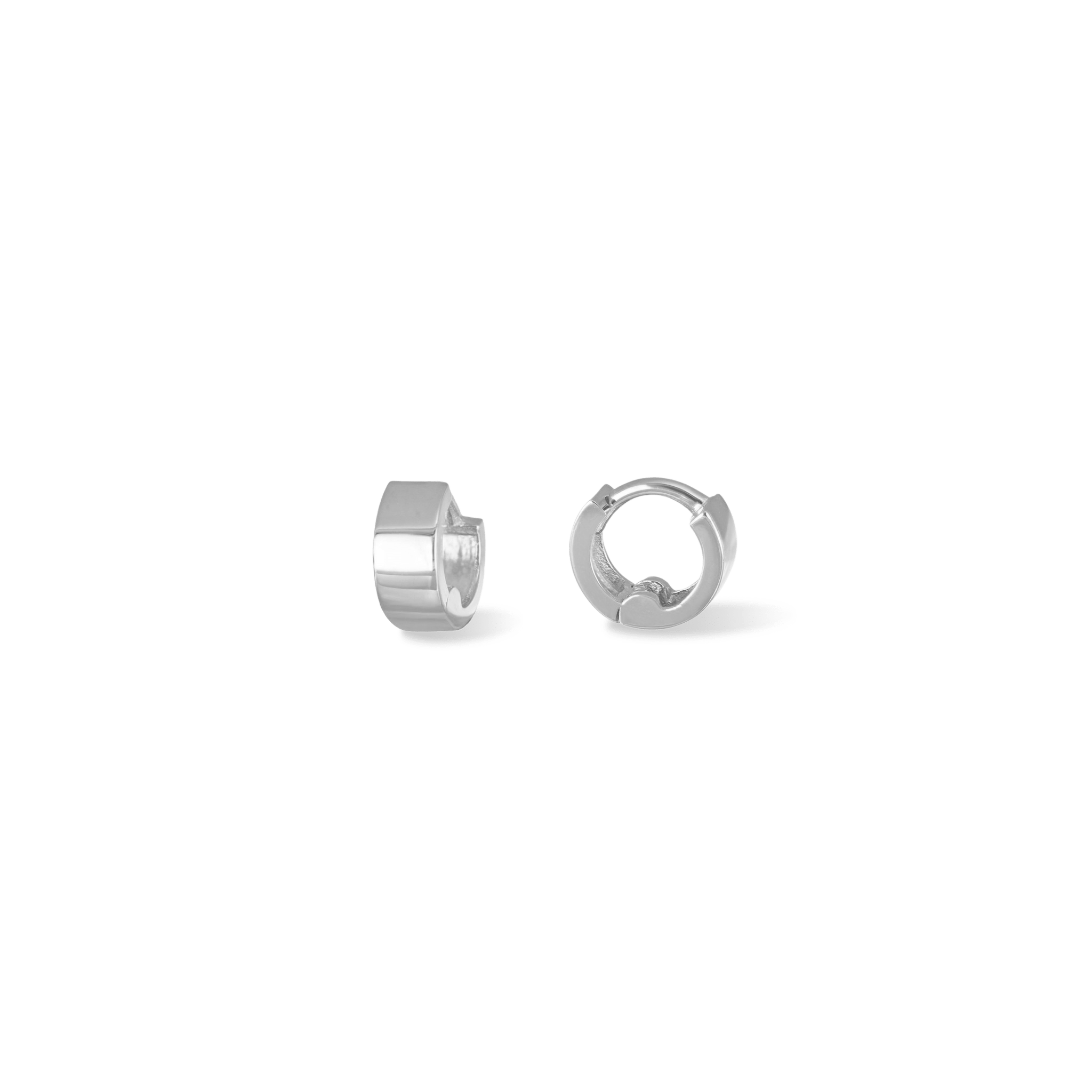 BEATTI Hoops White Gold / Single 14K Gold 5mm Tiny Bold Huggie Hoop OT40079 14K Gold 5mm Tiny Bold Huggie Hoop