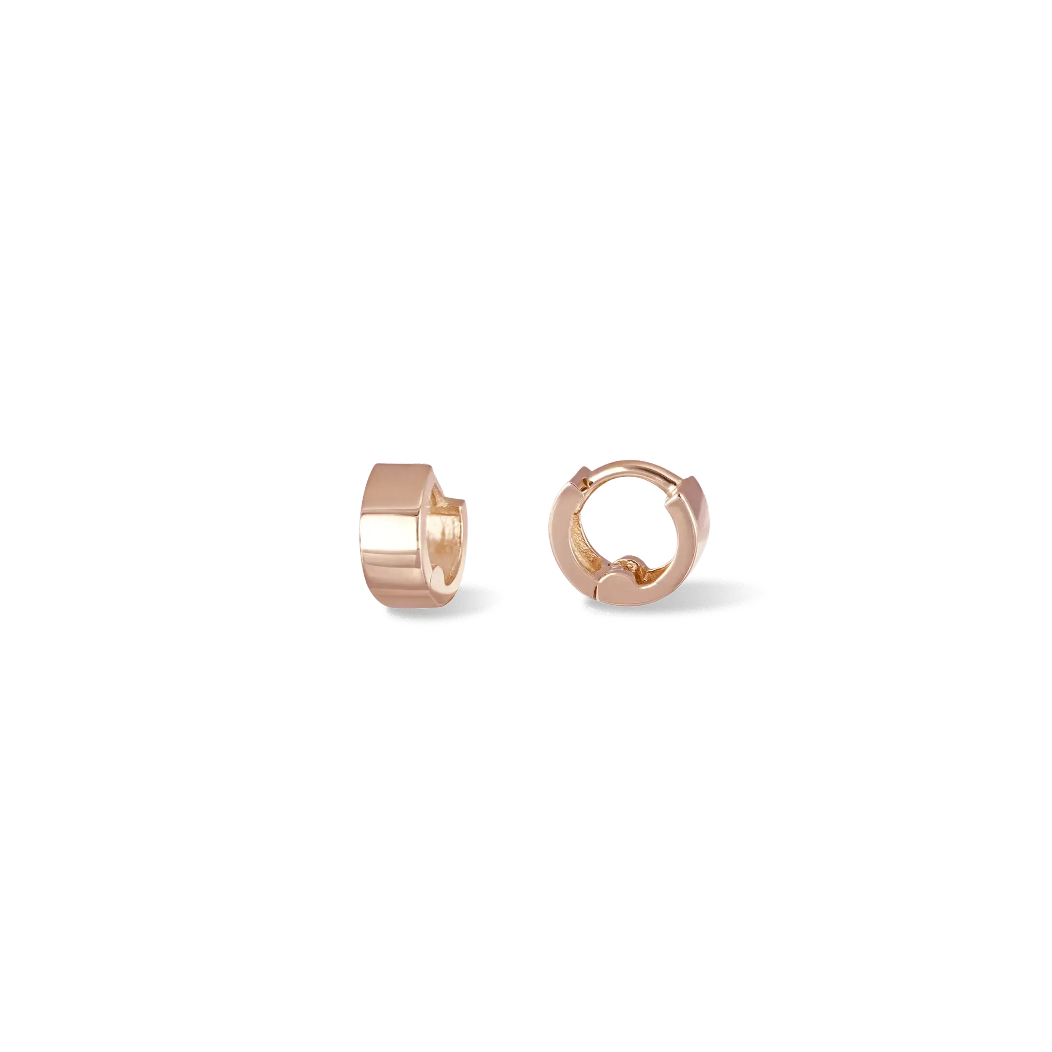 BEATTI Hoops Rose Gold / Single 14K Gold 5mm Tiny Bold Huggie Hoop OT40079 14K Gold 5mm Tiny Bold Huggie Hoop
