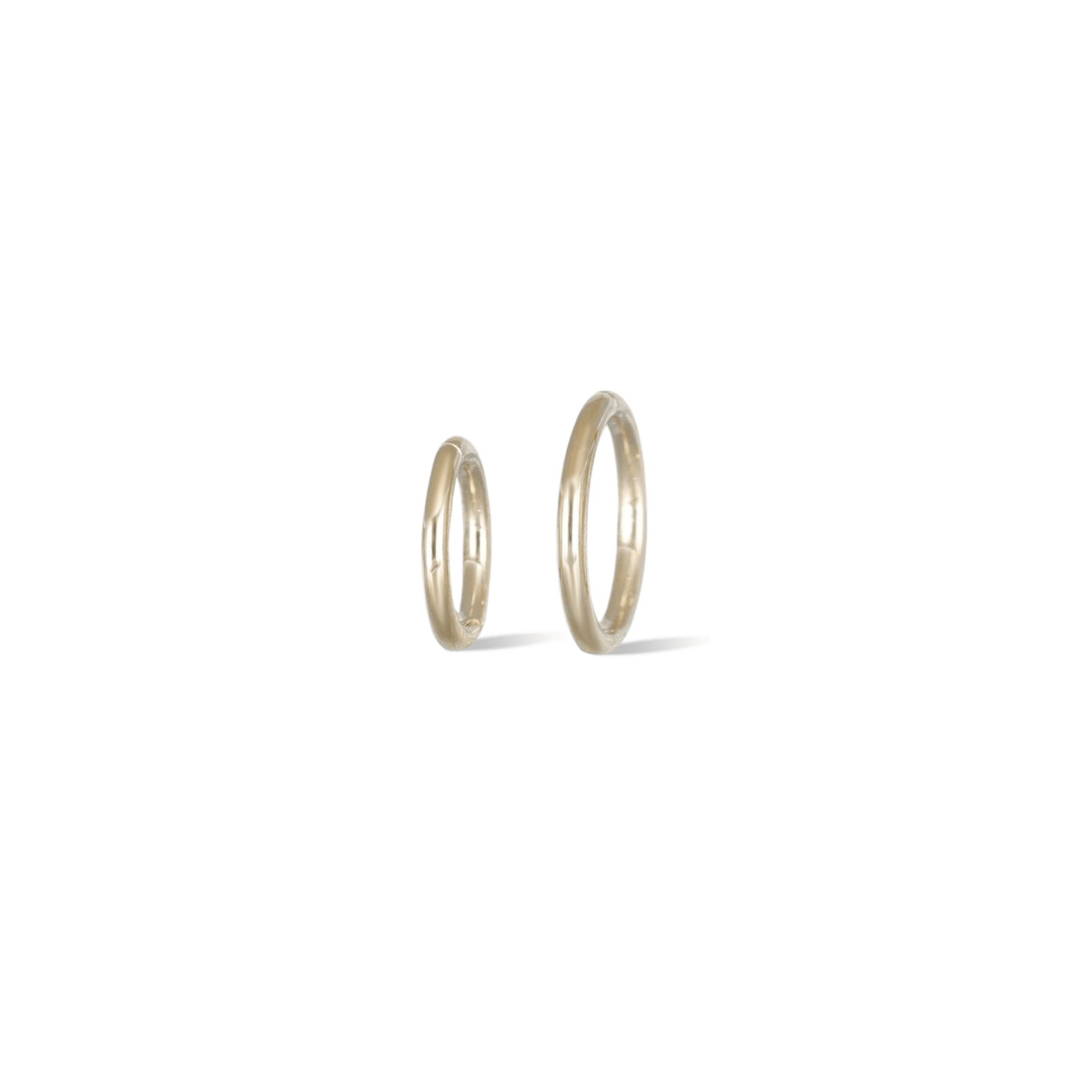 BEATTI Hoops 14K Gold Plain Clicker Hoop • 18G • 6mm / 7.5mm 14K Gold Plain Clicker Hoop • 18G • 6mm / 7.5mm