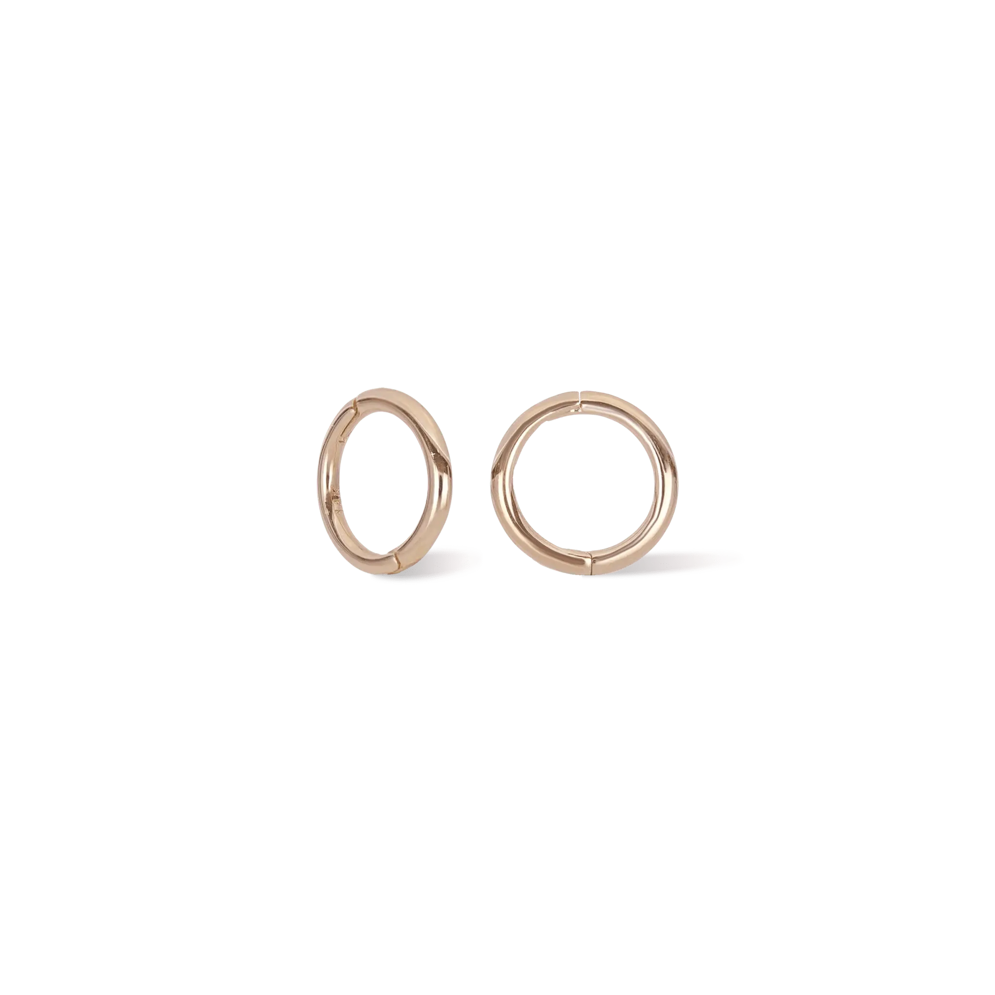 BEATTI Hoops Rose Gold / 6mm / Single 14K Gold Plain Clicker Hoop • 18G • 6mm / 7.5mm OT49793 RG 14K Gold Plain Clicker Hoop • 18G • 6mm / 7.5mm