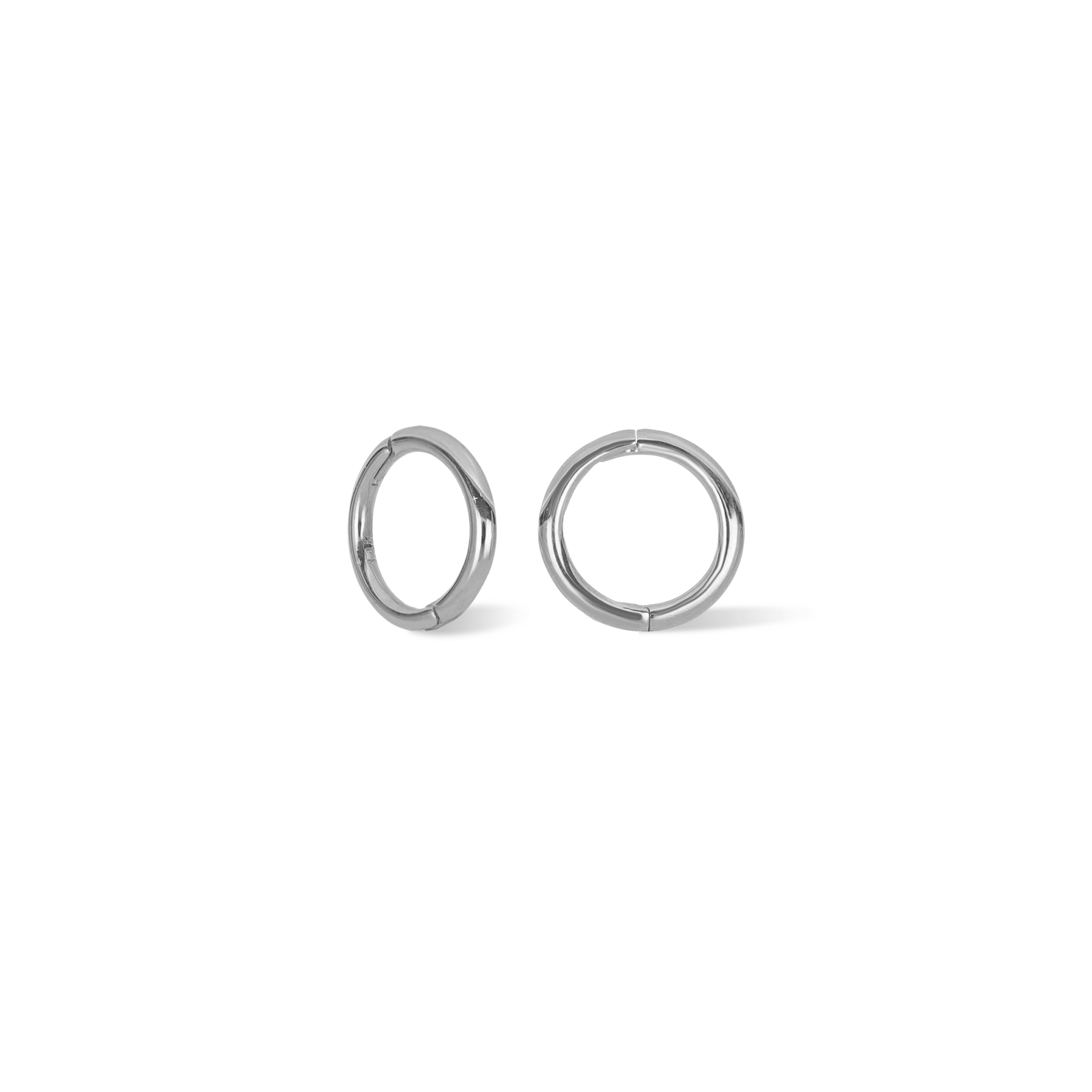 BEATTI Hoops White Gold / 6mm / Single 14K Gold Plain Clicker Hoop • 18G • 6mm / 7.5mm OT49793 WG 14K Gold Plain Clicker Hoop • 18G • 6mm / 7.5mm