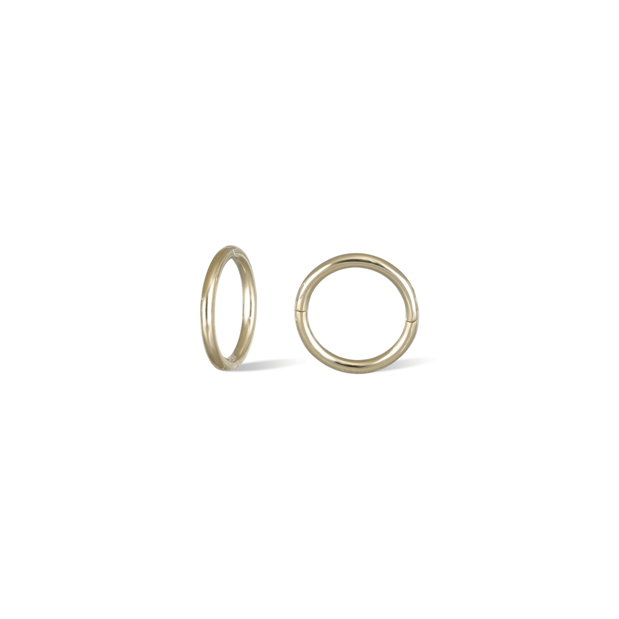 BEATTI Hoops Gold / 6mm / Single 14K Gold Plain Clicker Hoop • 18G • 6mm / 7.5mm OT49793 YG 14K Gold Plain Clicker Hoop • 18G • 6mm / 7.5mm