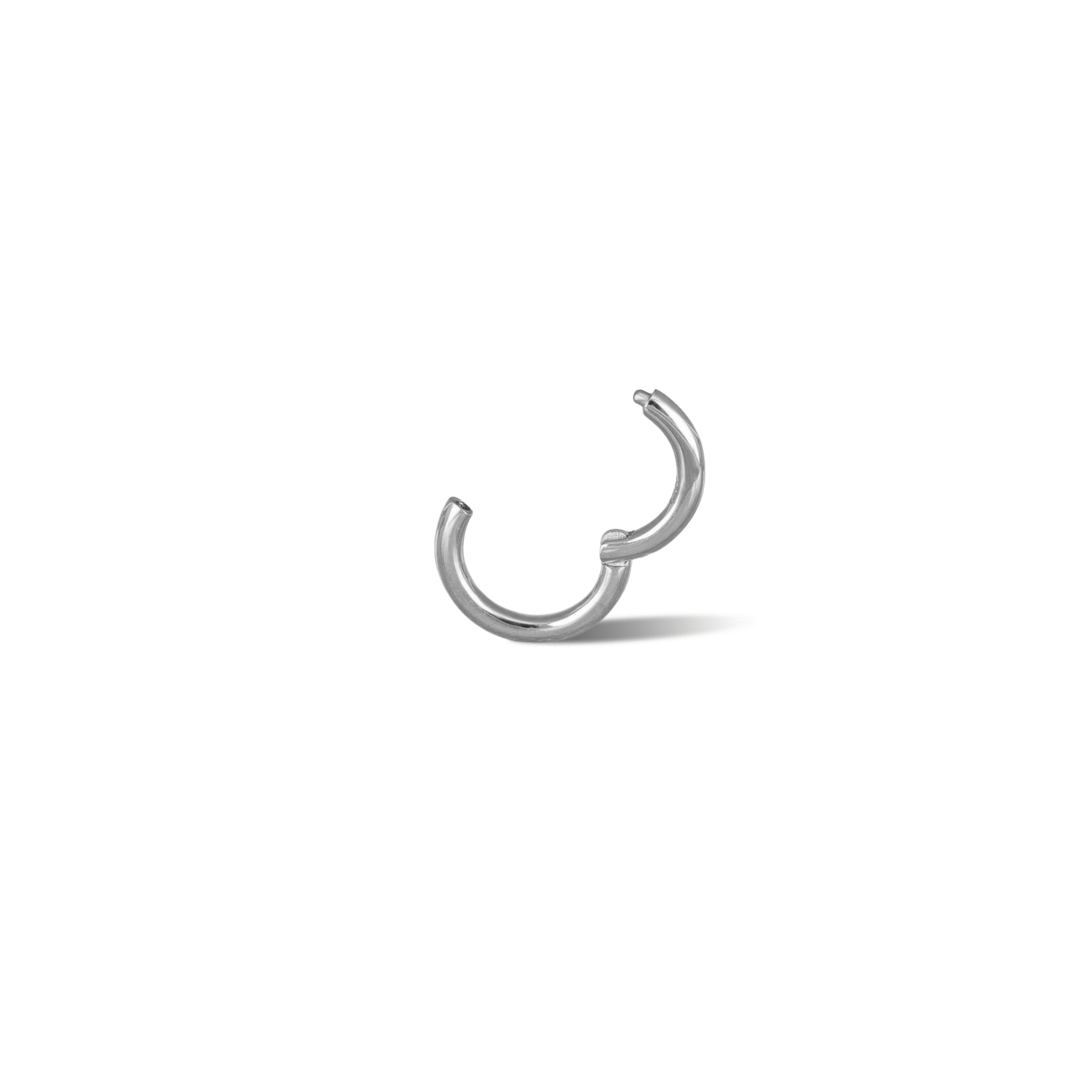 BEATTI Hoops White Gold / 6mm/16G 14K Gold Seamless Hoop Clicker • 16G 6mm 14K Gold Seamless Hoop Clicker • 16G 6mm