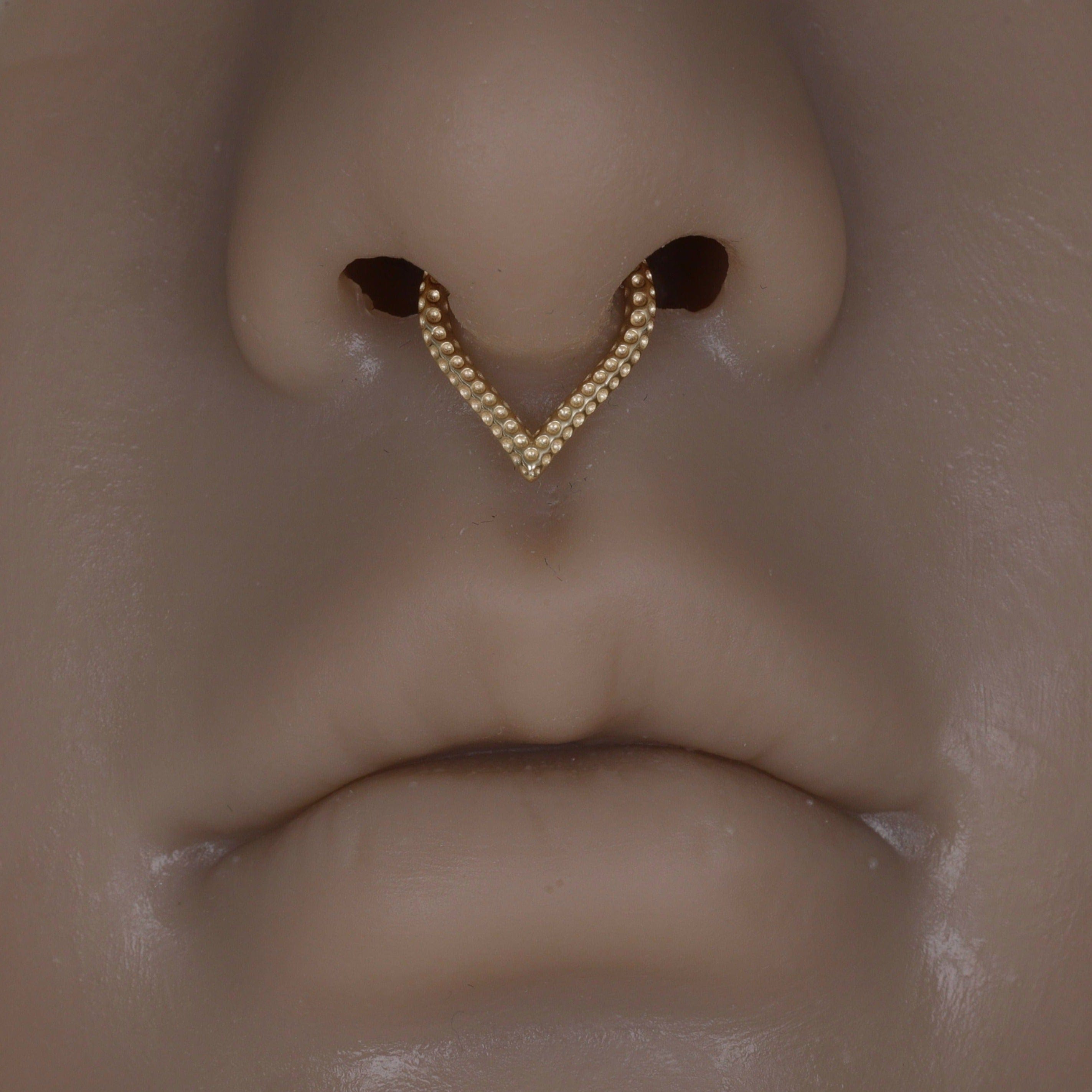 BEATTI Hoops 14K Gold Textured Pointy Clicker 14K Gold Textured Pointy Clicker