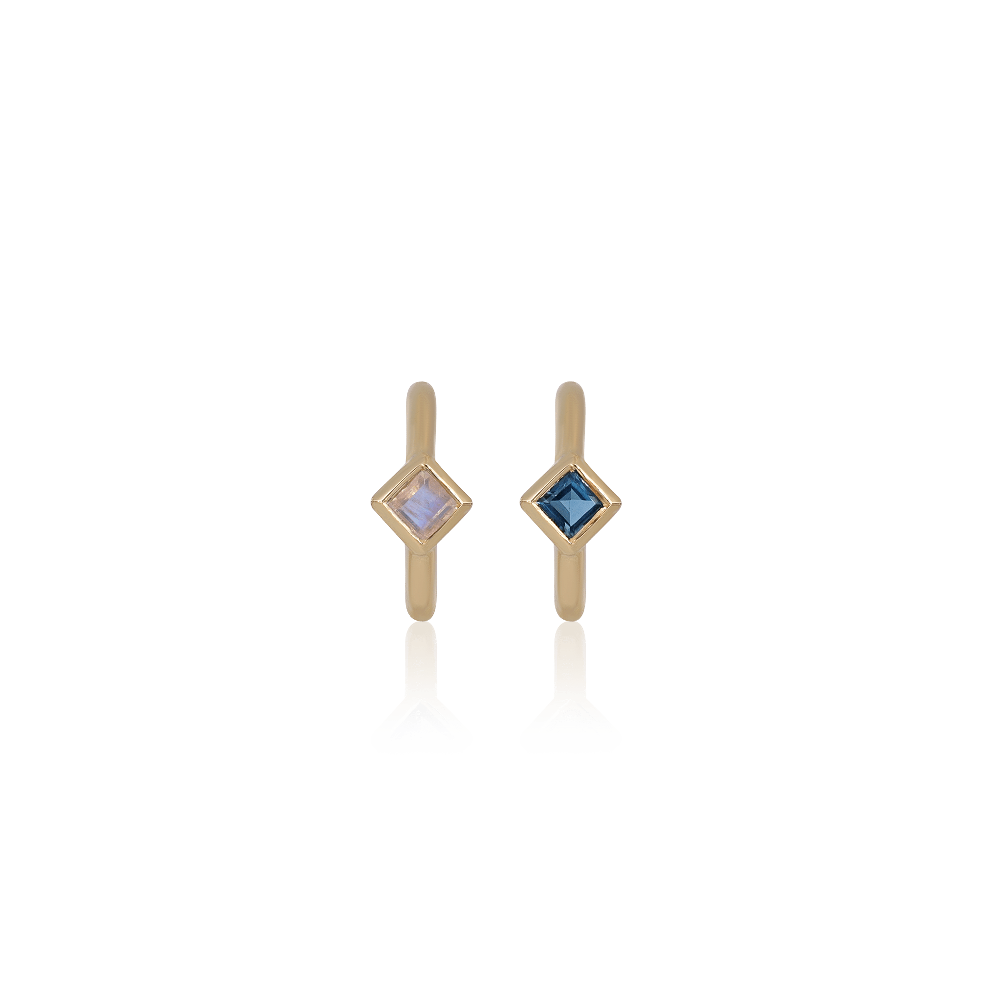 BEATTI Hoops Azra • Dainty Genuine Gemstone Hoop Earrings Azra • Dainty Genuine Gemstone Hoop Earrings