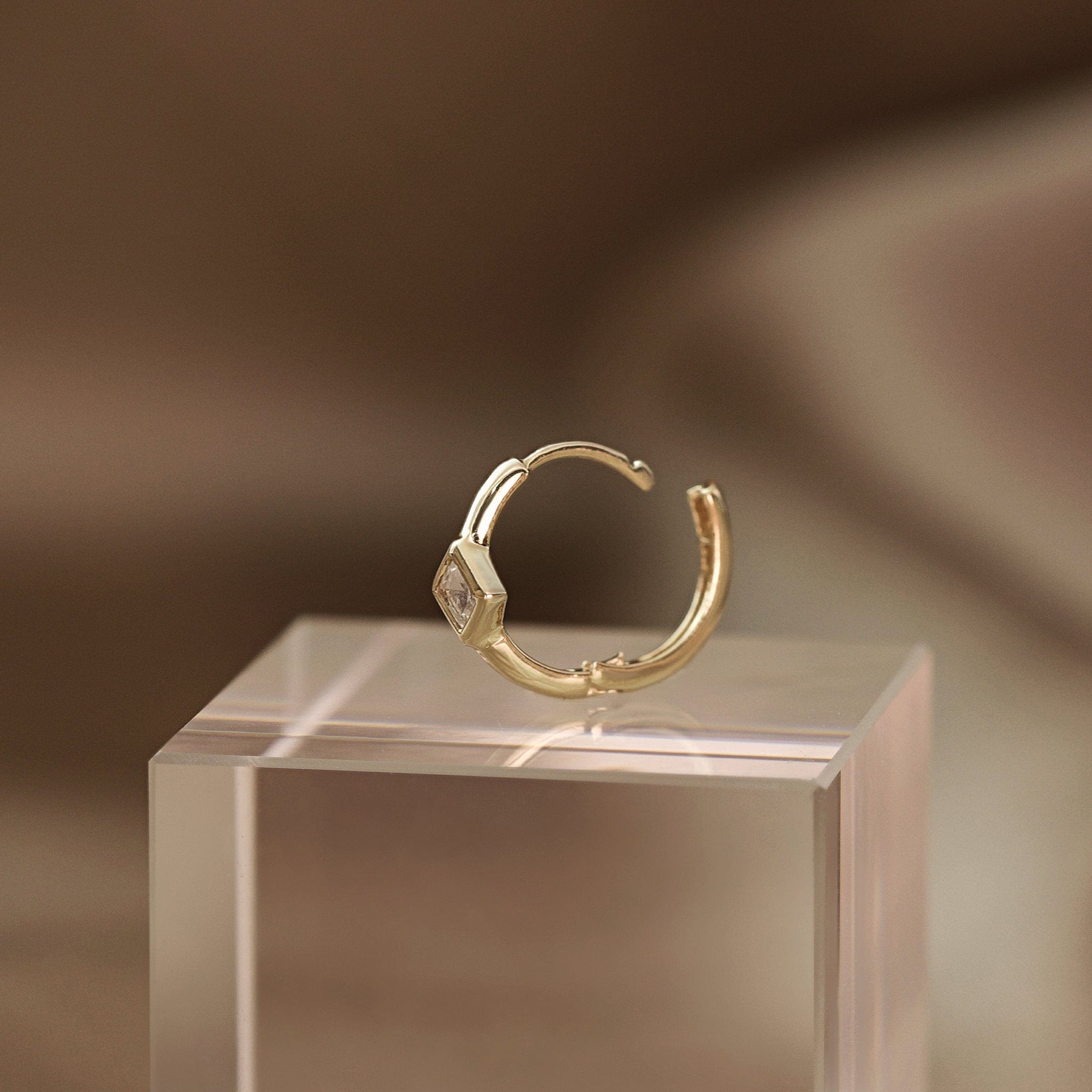 BEATTI Hoops Azra • Dainty Genuine Gemstone Hoop Earrings Azra • Dainty Genuine Gemstone Hoop Earrings