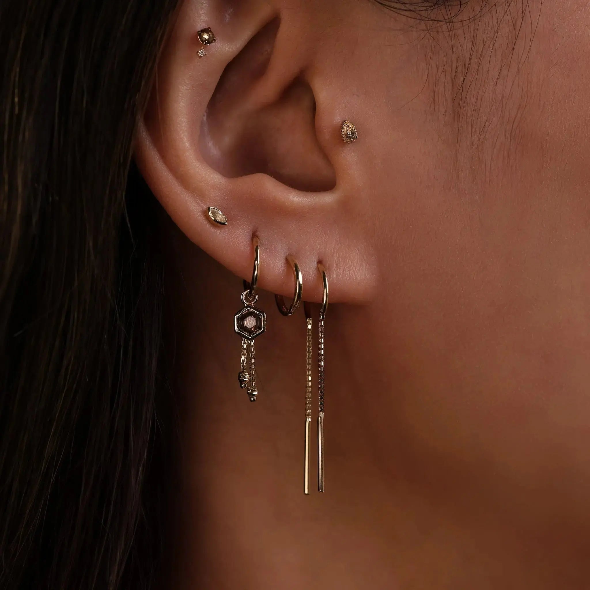 BEATTI Hoops Brillcut Hoop Chain Threader Brillcut Hoop Chain Threader