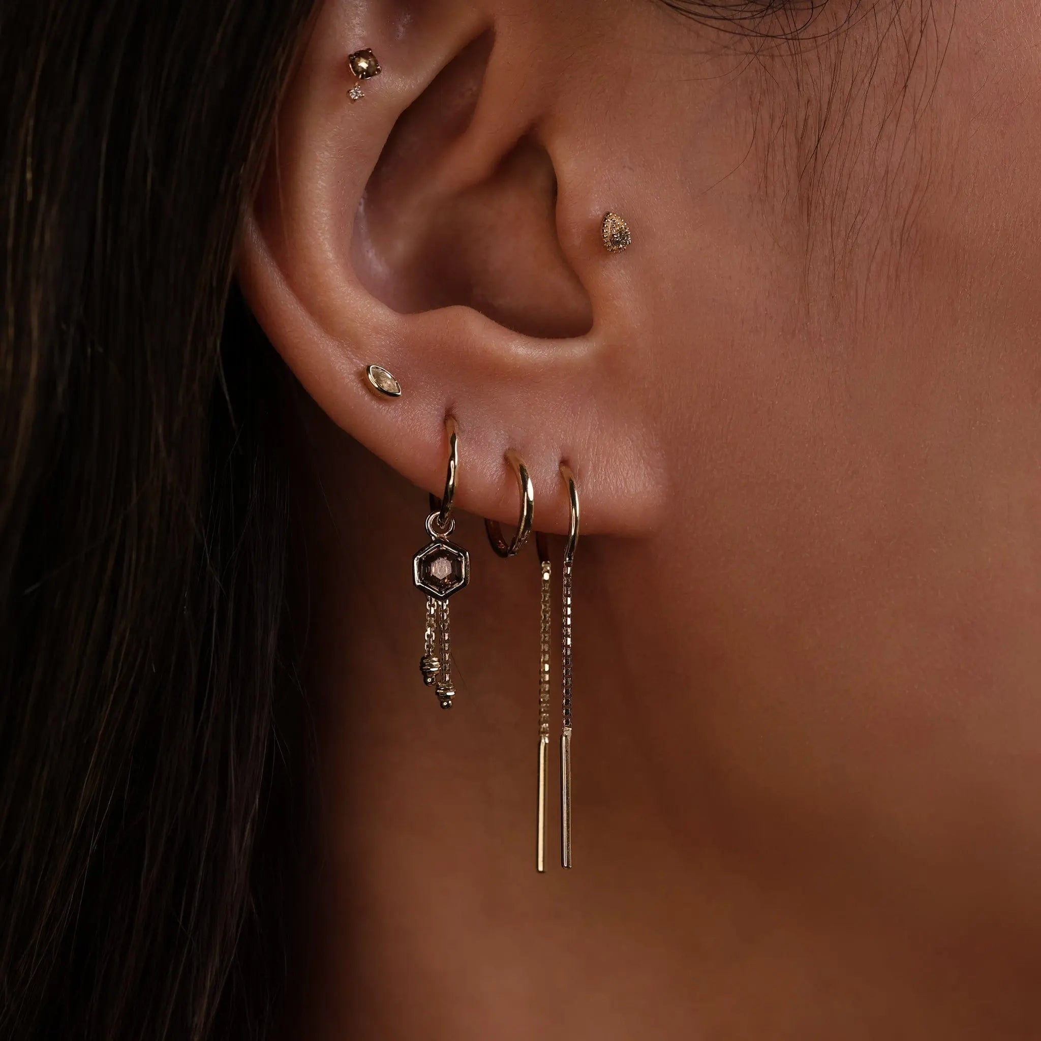 BEATTI Hoops Brillcut Hoop Chain Threader Brillcut Hoop Chain Threader