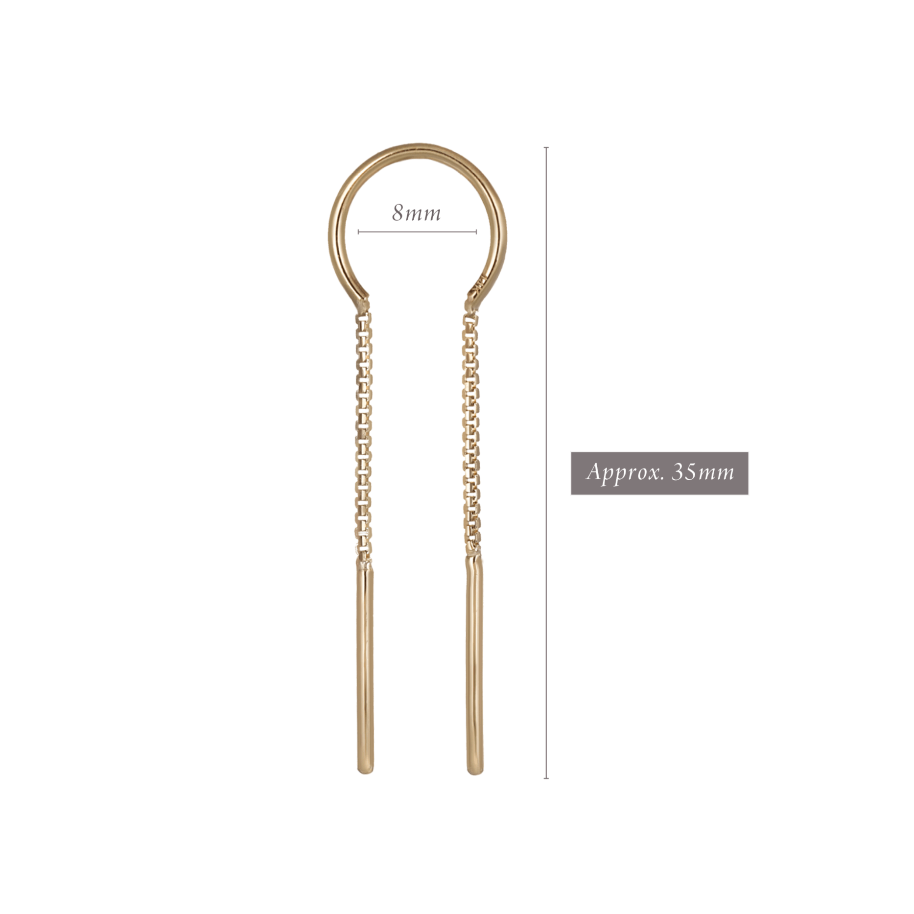 BEATTI Hoops Brillcut Hoop Chain Threader Brillcut Hoop Chain Threader