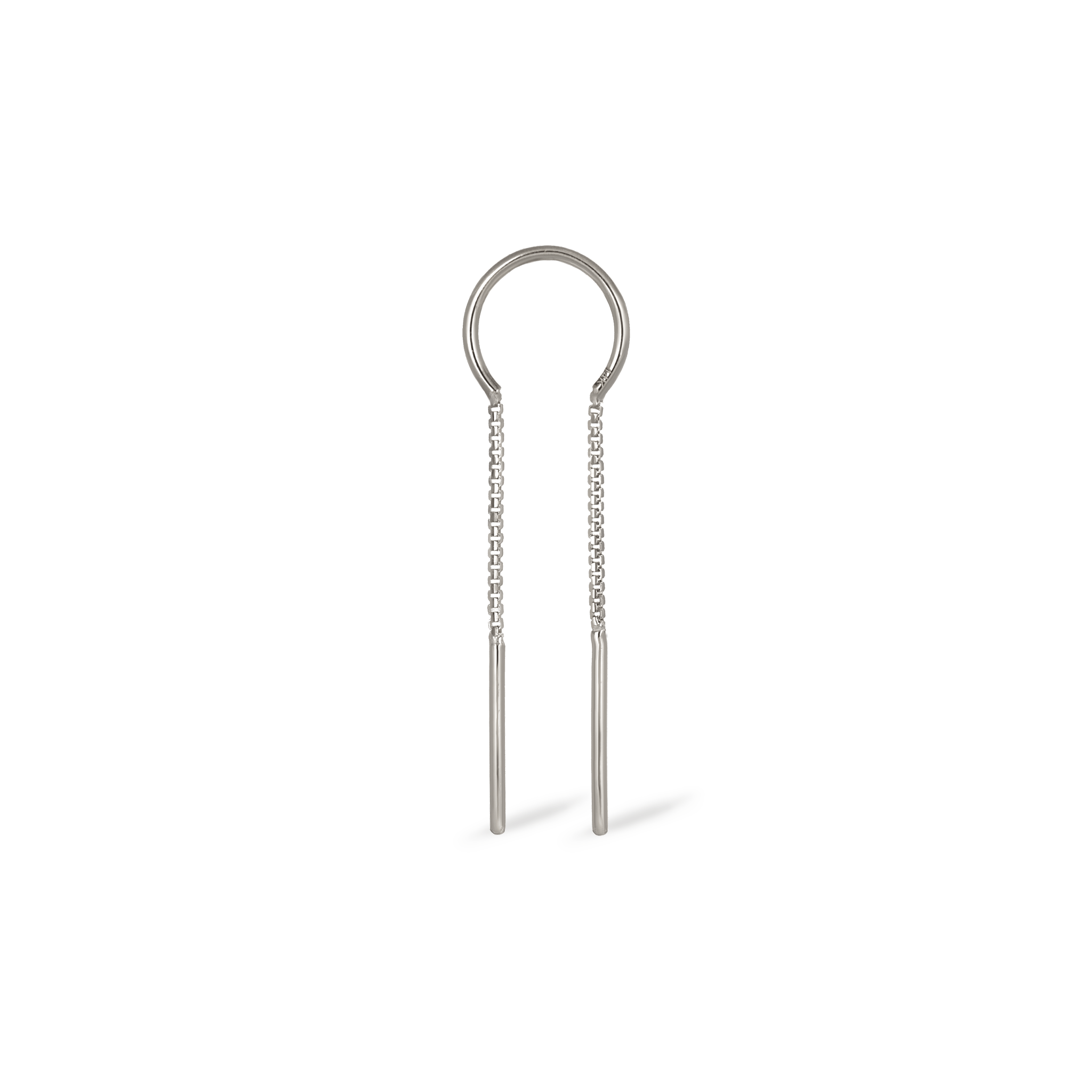 BEATTI Hoops White Gold / Single Brillcut Hoop Chain Threader MJH013 SINGLE WG Brillcut Hoop Chain Threader