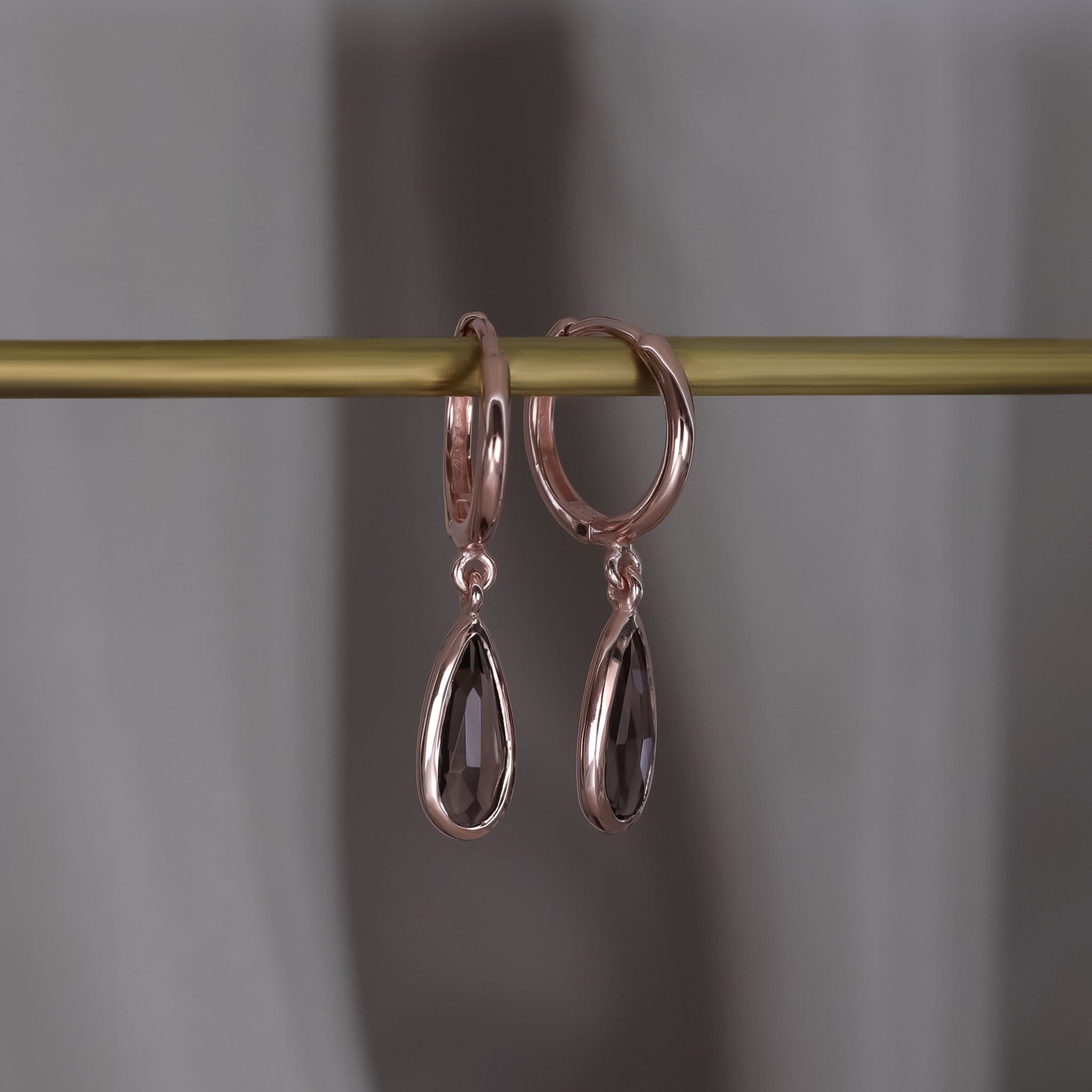 BEATTI Hoops Iris •Smoky Quartz Hoop Earring Iris •Smoky Quartz Hoop Earring