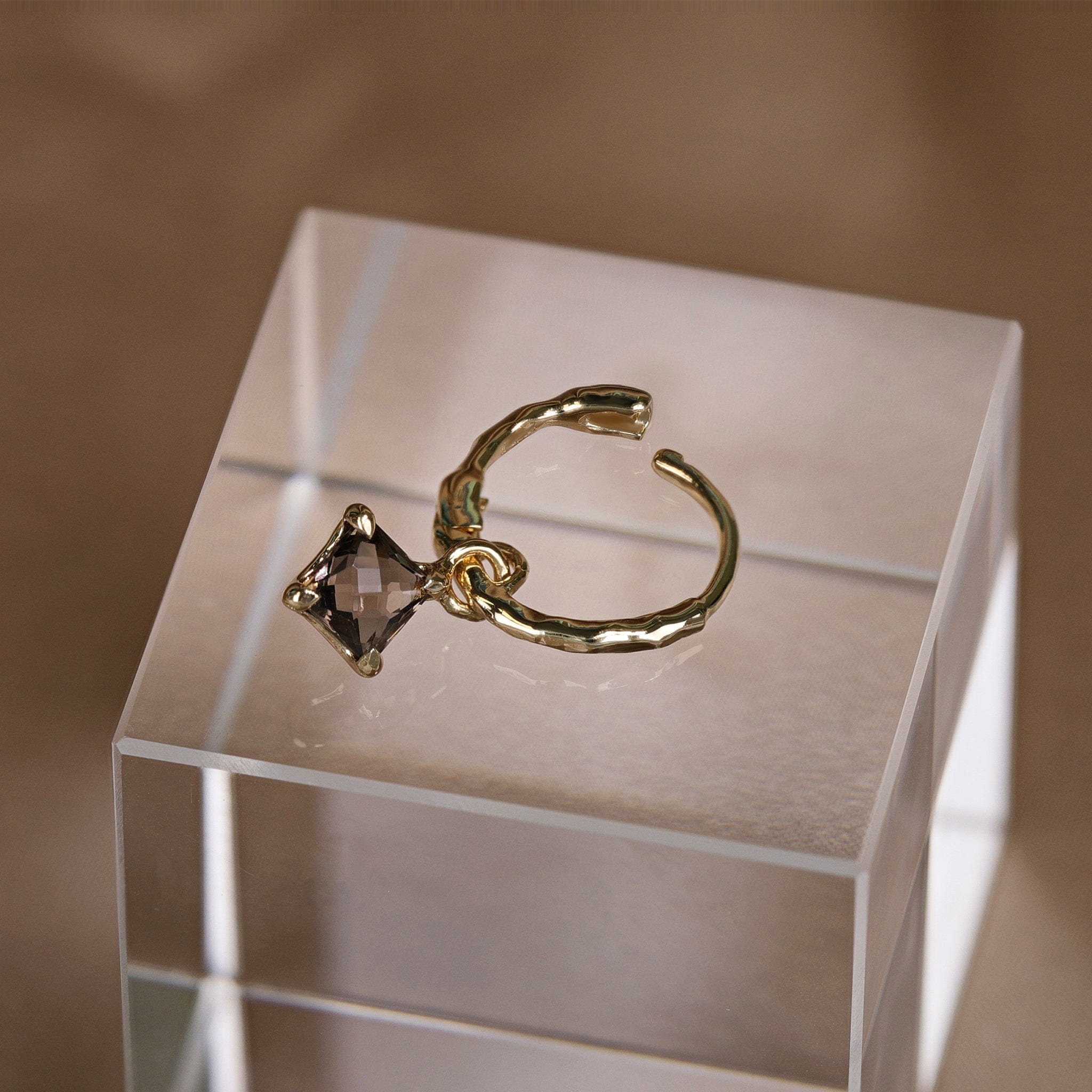 BEATTI Hoops Kaya • Genuine Gemstone Charm Hoops Kaya • Genuine Gemstone Charm Hoops