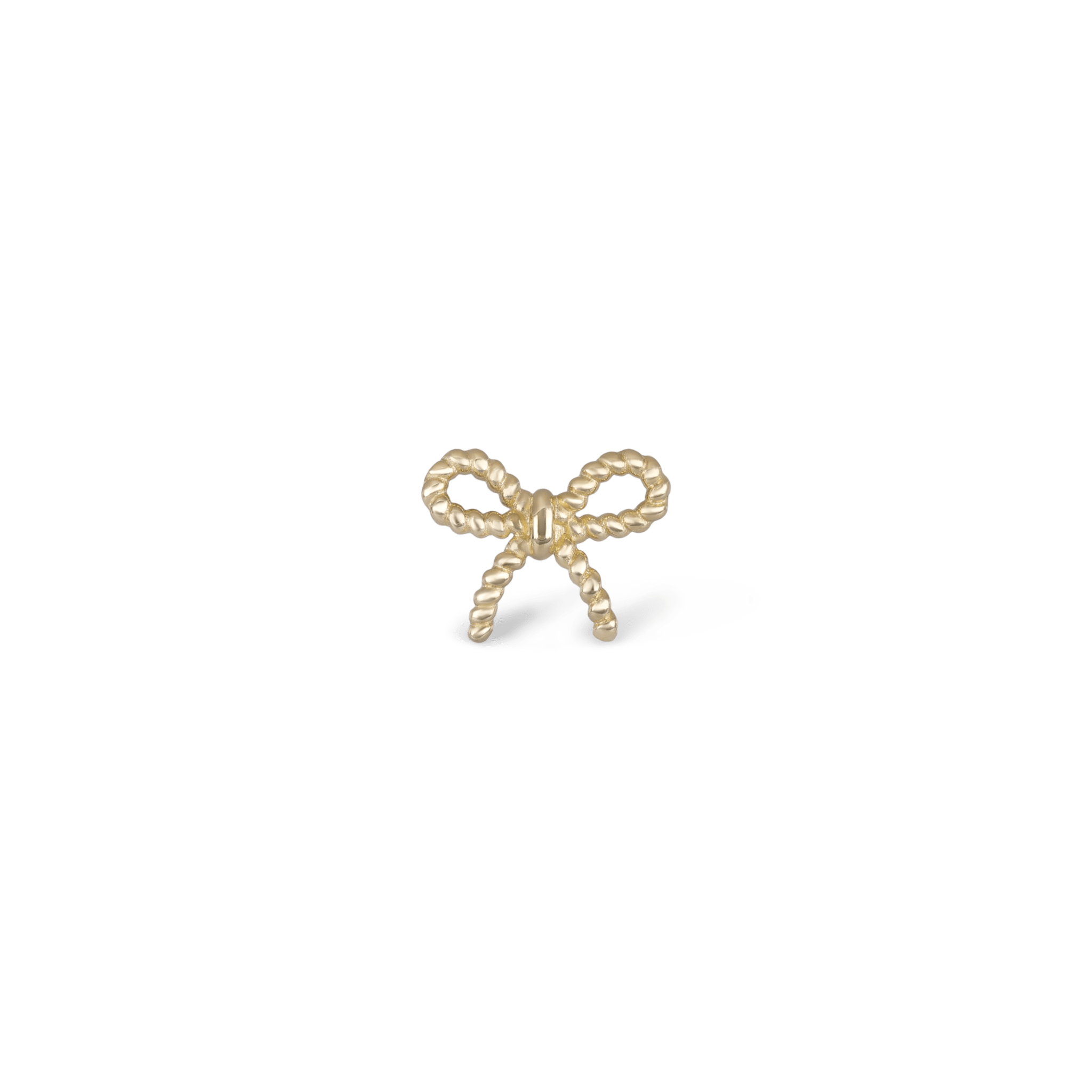 BEATTI Internal Thread Gold 14K Solid Gold Tiny Twisted Rope Ribbon Internally Threaded PL322 YG 14K Solid Gold Tiny Twisted Rope Ribbon Internally Threaded
