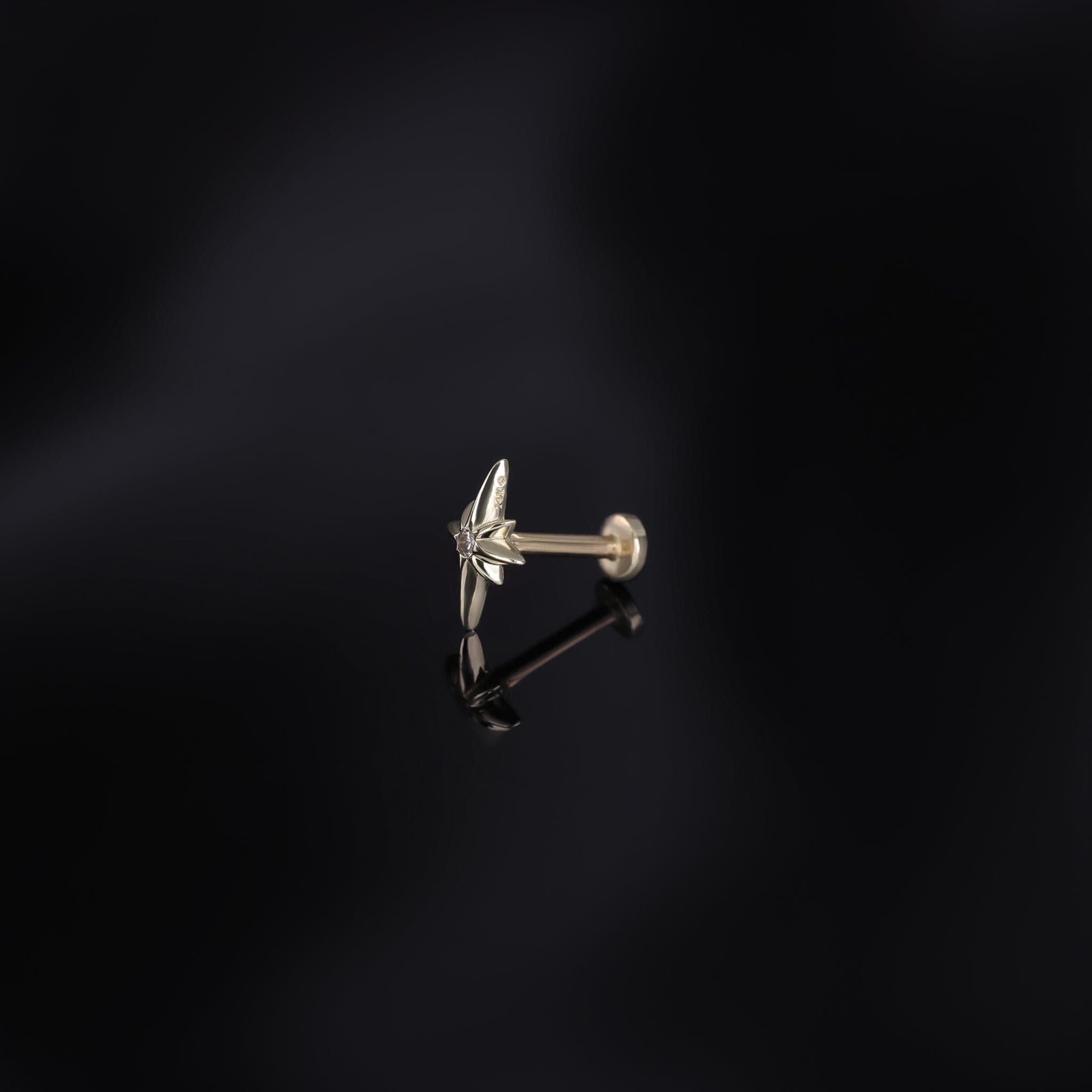 BEATTI Internal Thread CZ • North Star Internally Threaded Flatback Stud CZ • North Star Internally Threaded Flatback Stud