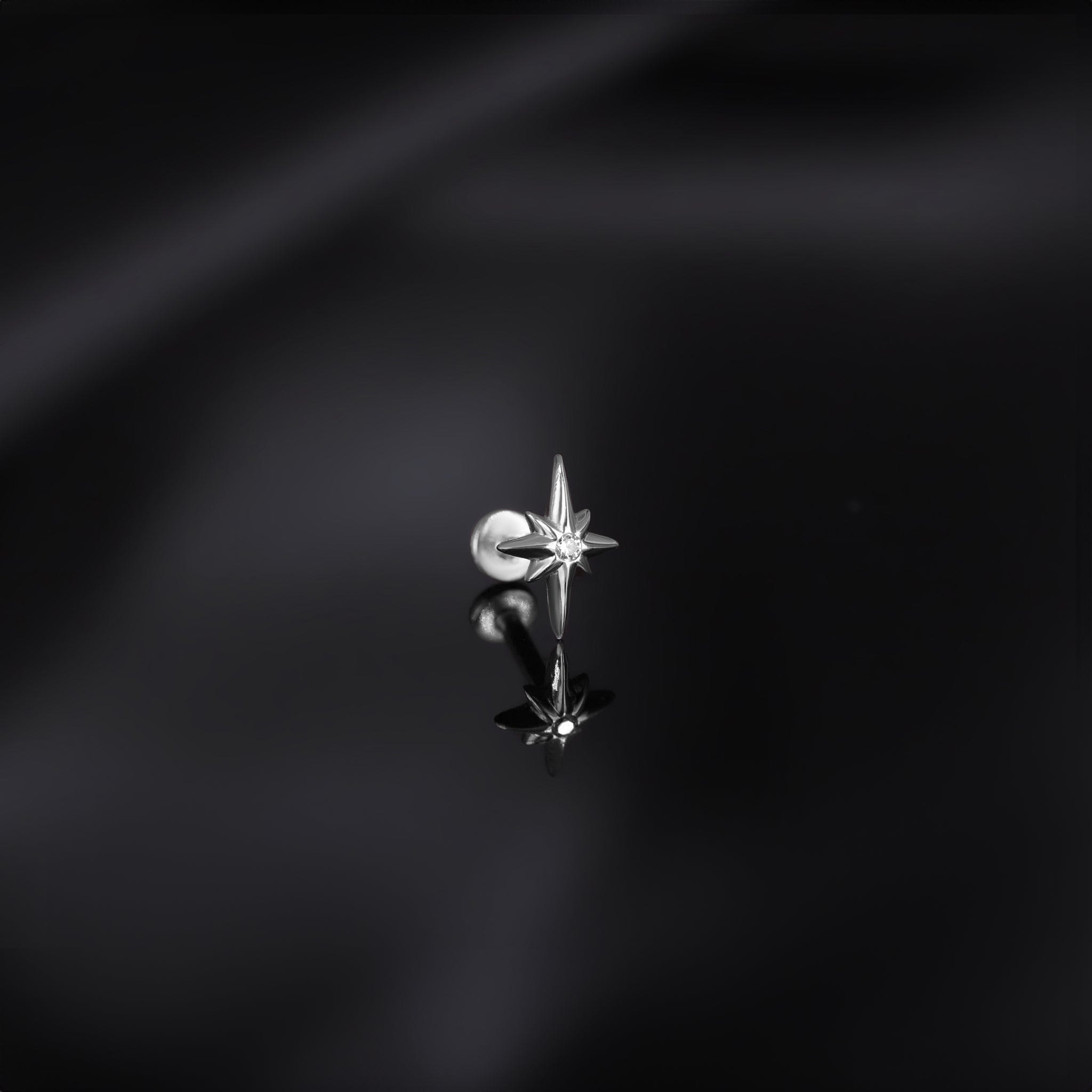 BEATTI Internal Thread CZ • North Star Internally Threaded Flatback Stud CZ • North Star Internally Threaded Flatback Stud