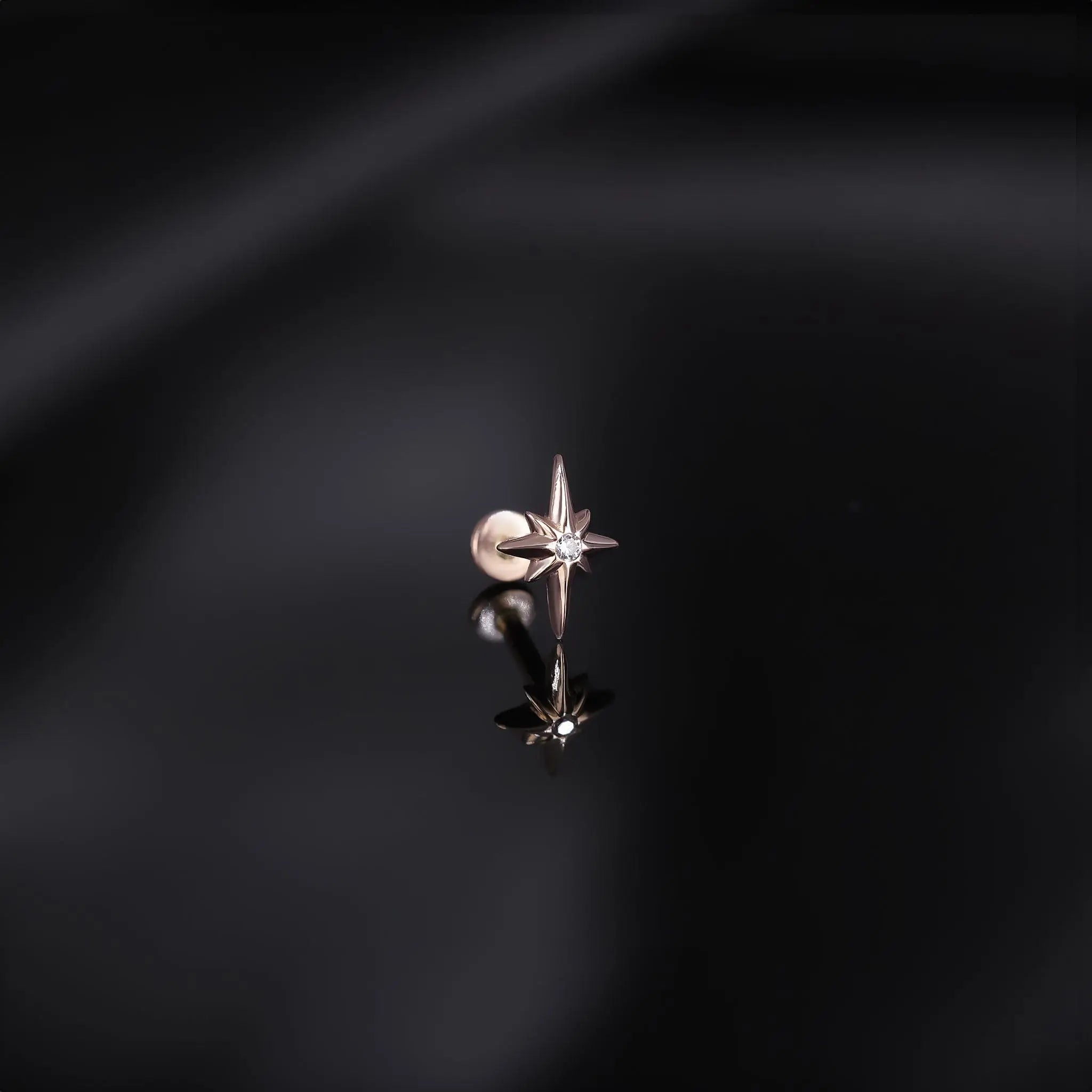 BEATTI Internal Thread CZ • North Star Internally Threaded Flatback Stud CZ • North Star Internally Threaded Flatback Stud