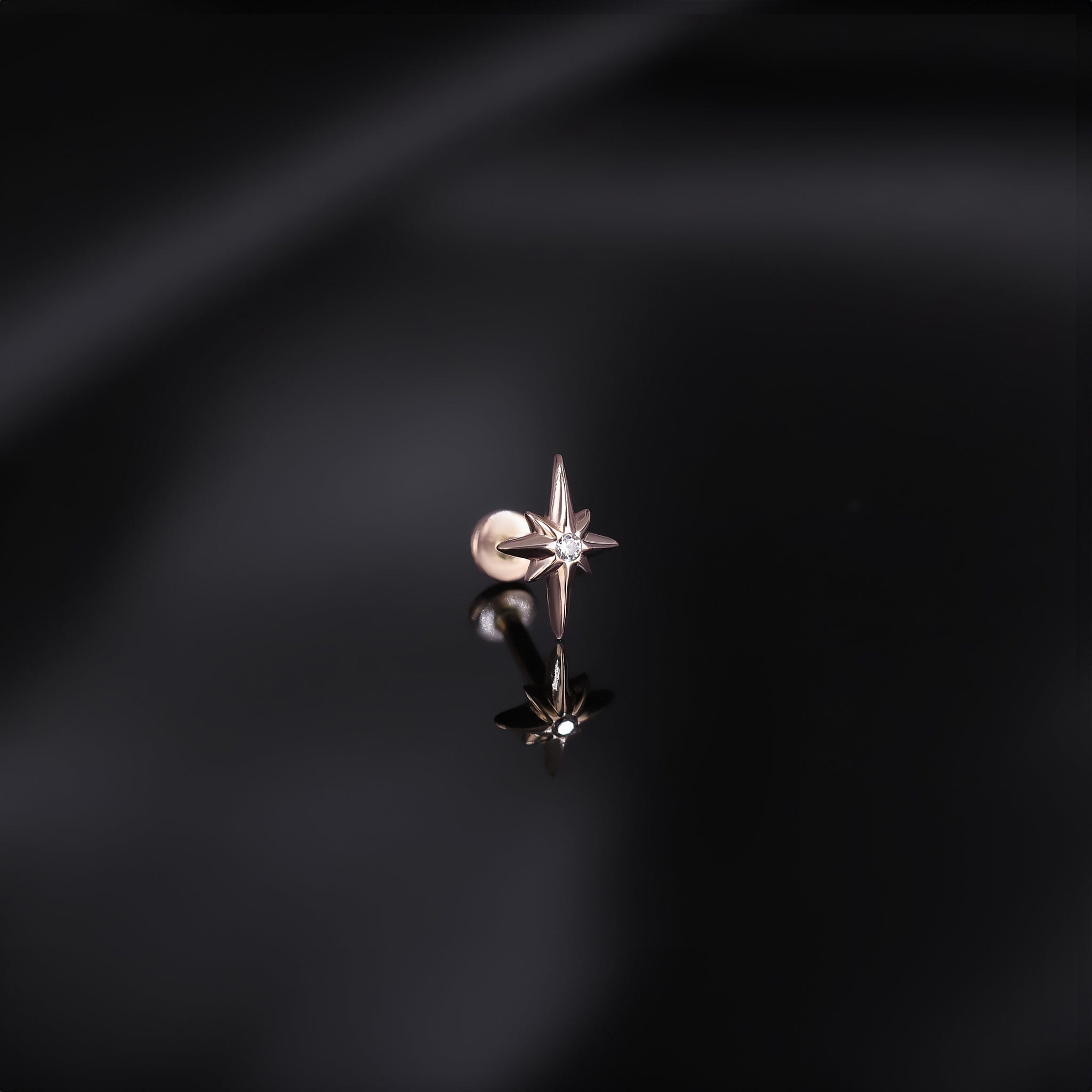 BEATTI Internal Thread CZ • North Star Internally Threaded Flatback Stud CZ • North Star Internally Threaded Flatback Stud