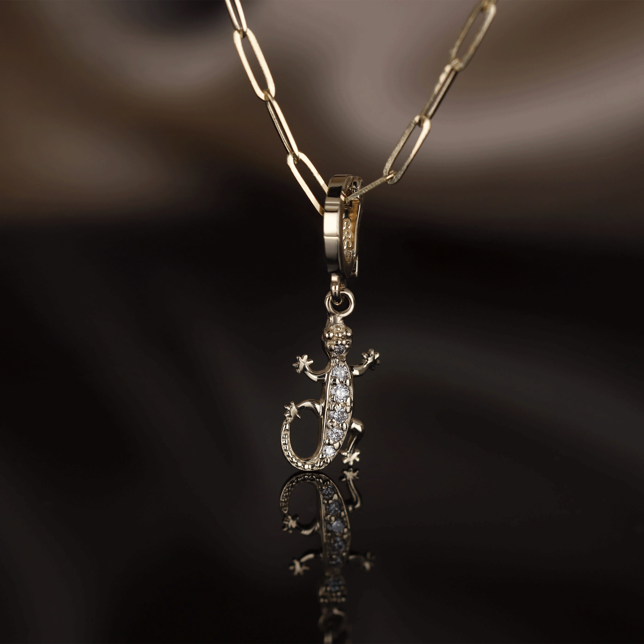 BEATTI Pendants Eternal 14K Lizard Diamond Pendant Eternal 14K Lizard Diamond Pendant