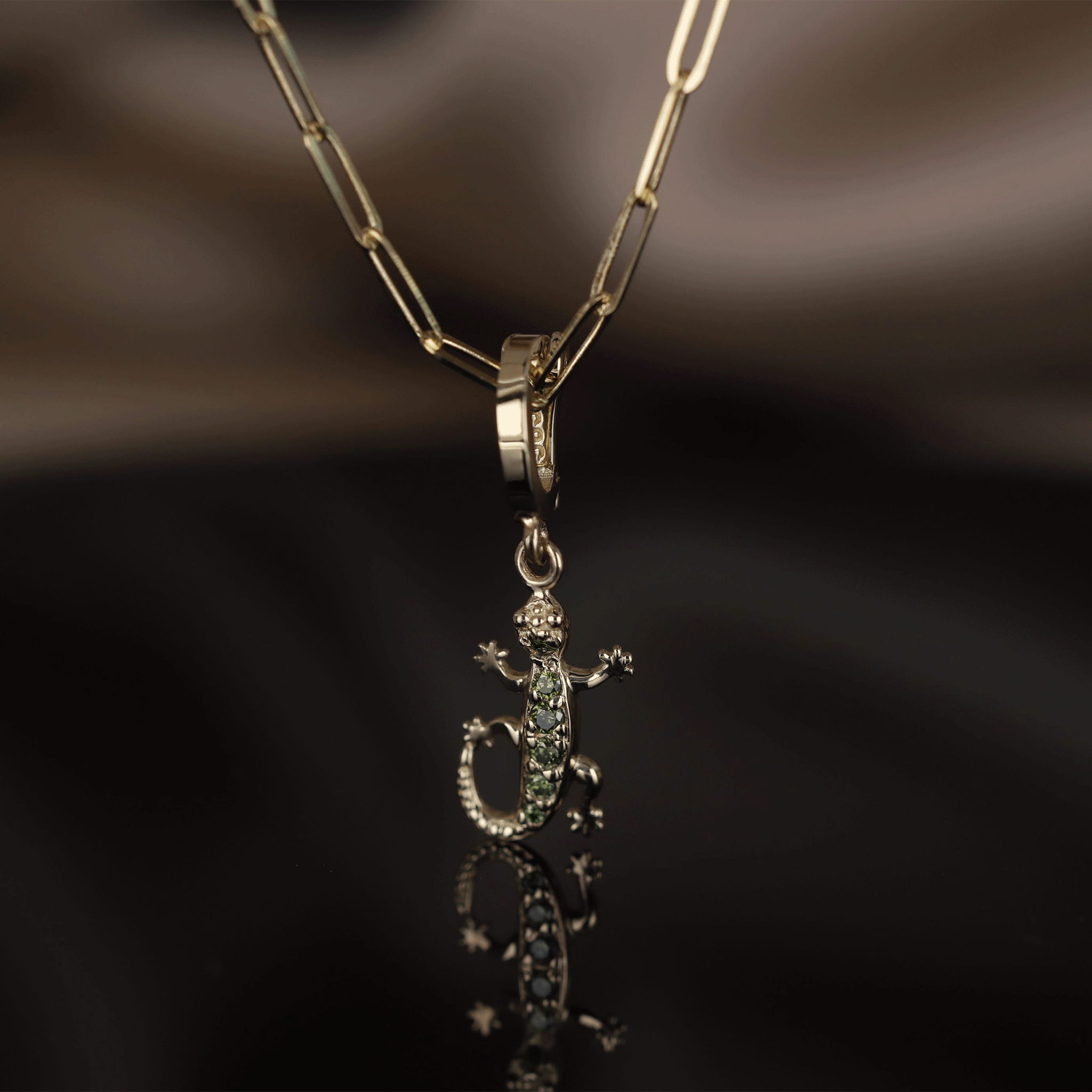 BEATTI Pendants Eternal 14K Lizard Diamond Pendant Eternal 14K Lizard Diamond Pendant