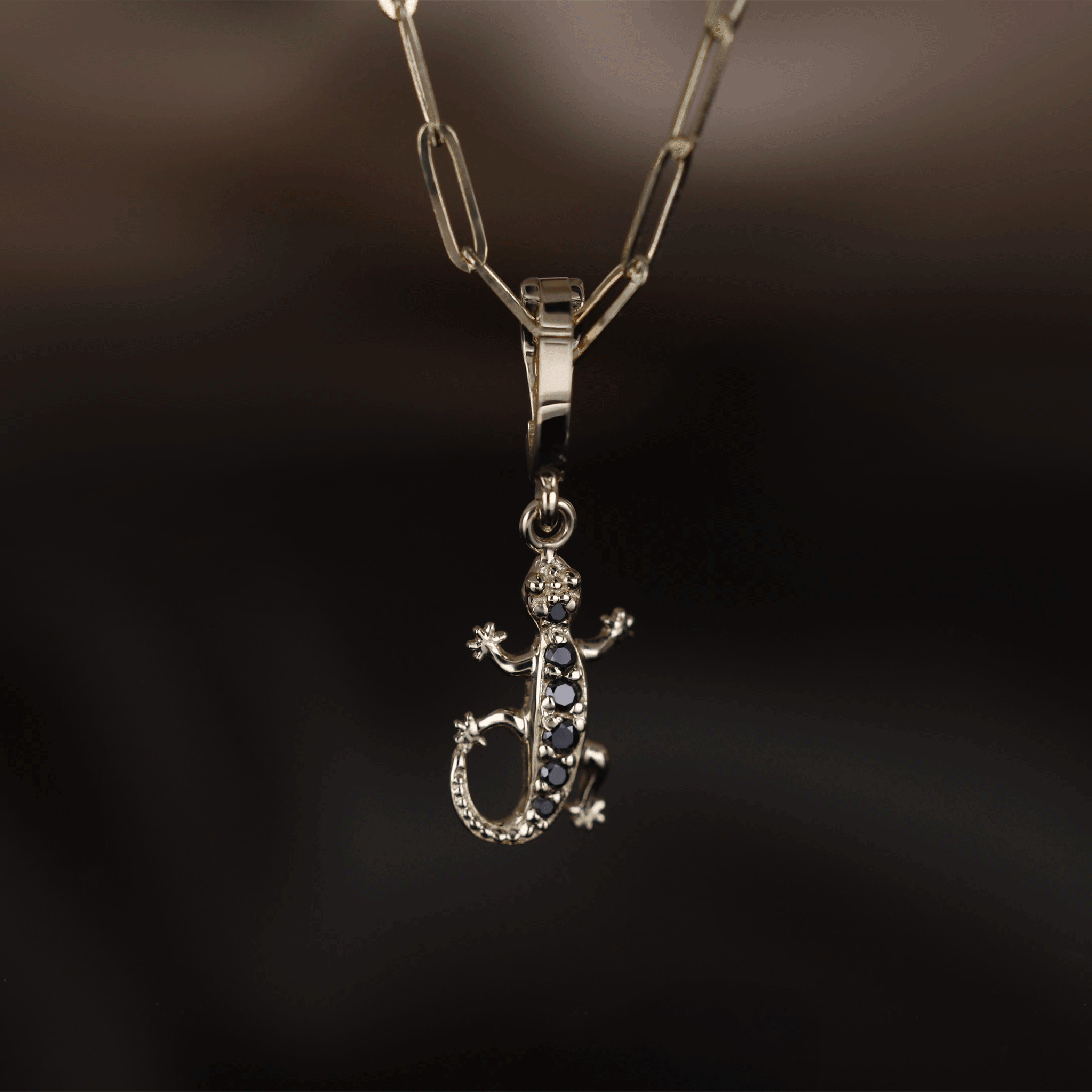 BEATTI Pendants Eternal 14K Lizard Diamond Pendant Eternal 14K Lizard Diamond Pendant