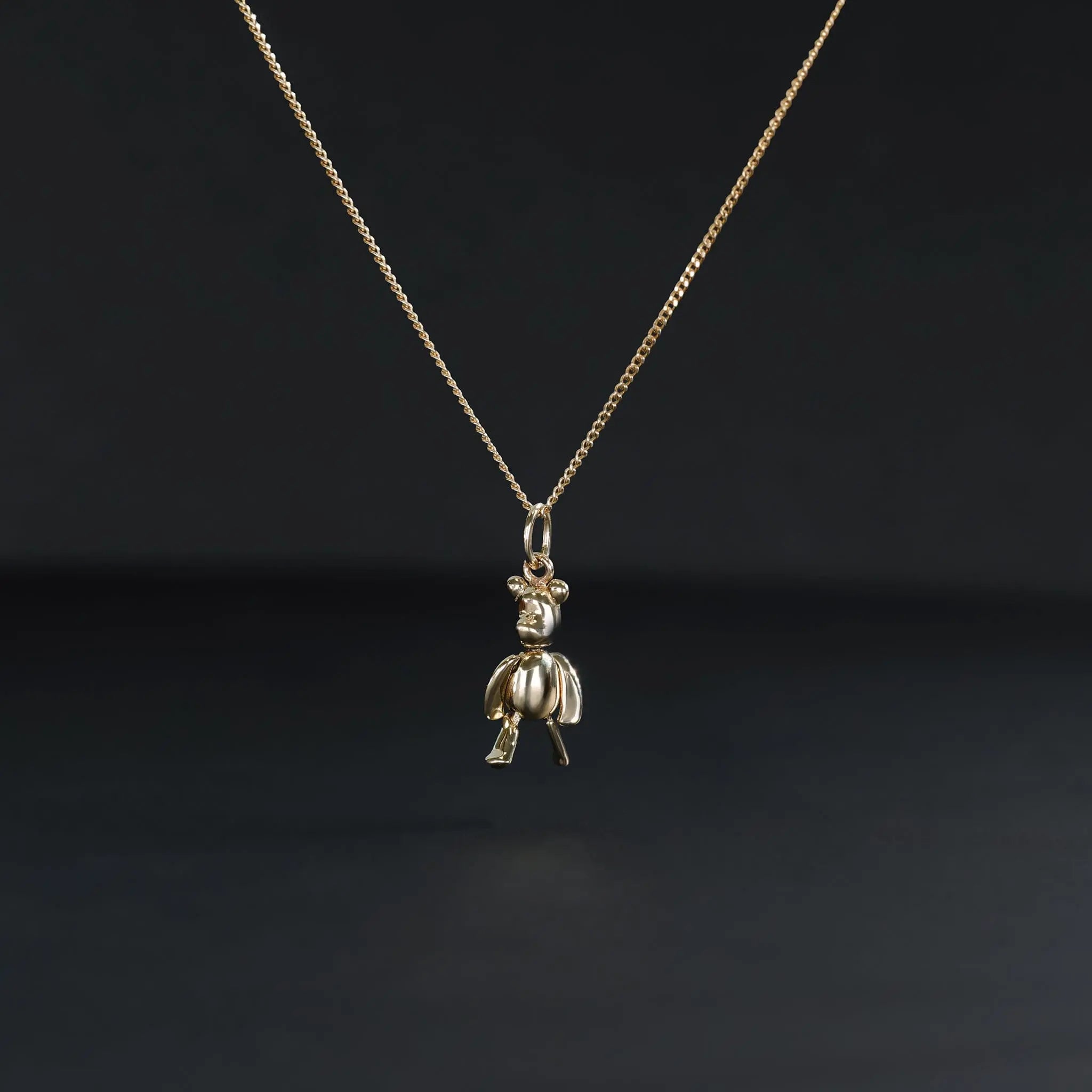 BEATTI Necklace Gold DR119 14K Gold Teddy Bear Pendant Necklace DR119 DR119 14K Gold Teddy Bear Pendant Necklace